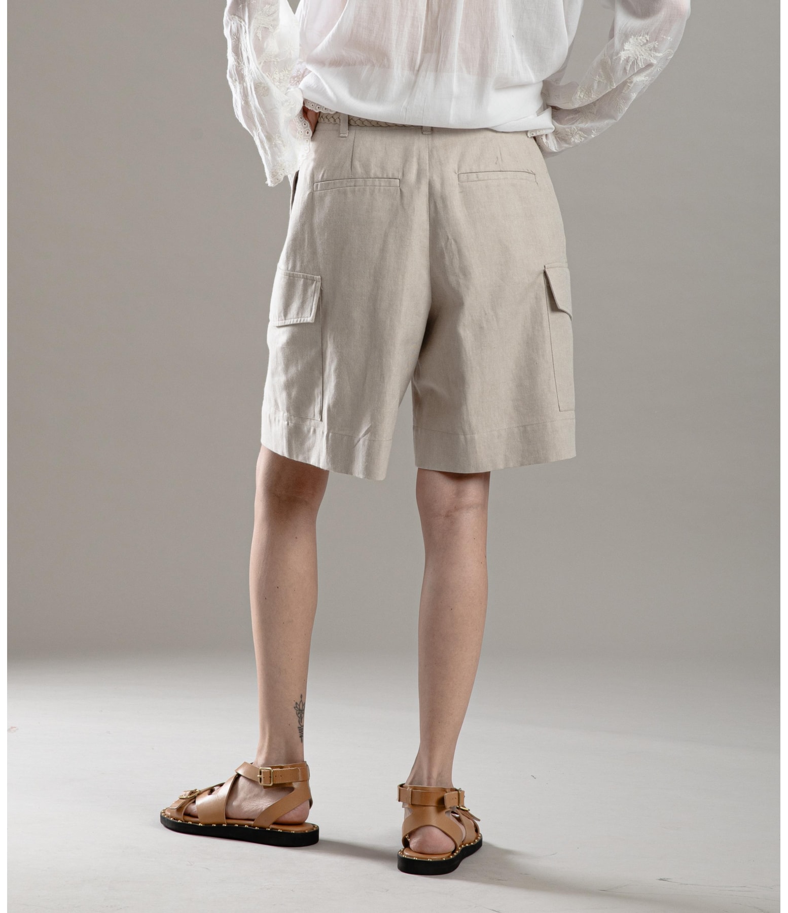 Short Linho  Dorian Natural