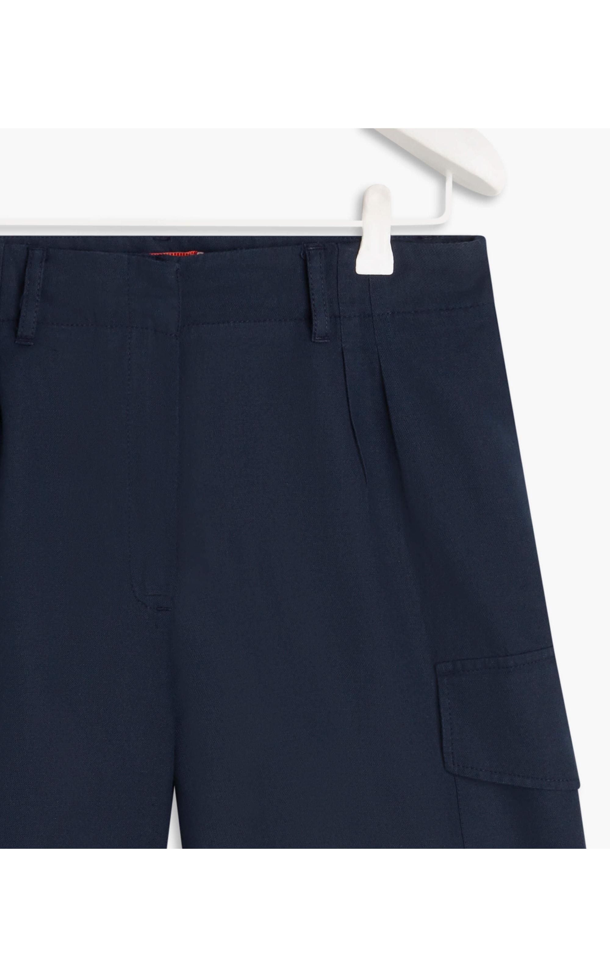 Short Linho  Dorian Purple Blue