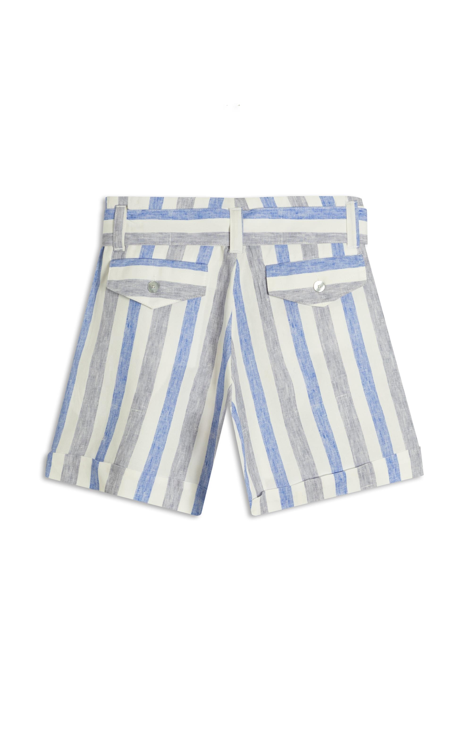 Short Linho  Latuca Stripes Lilas