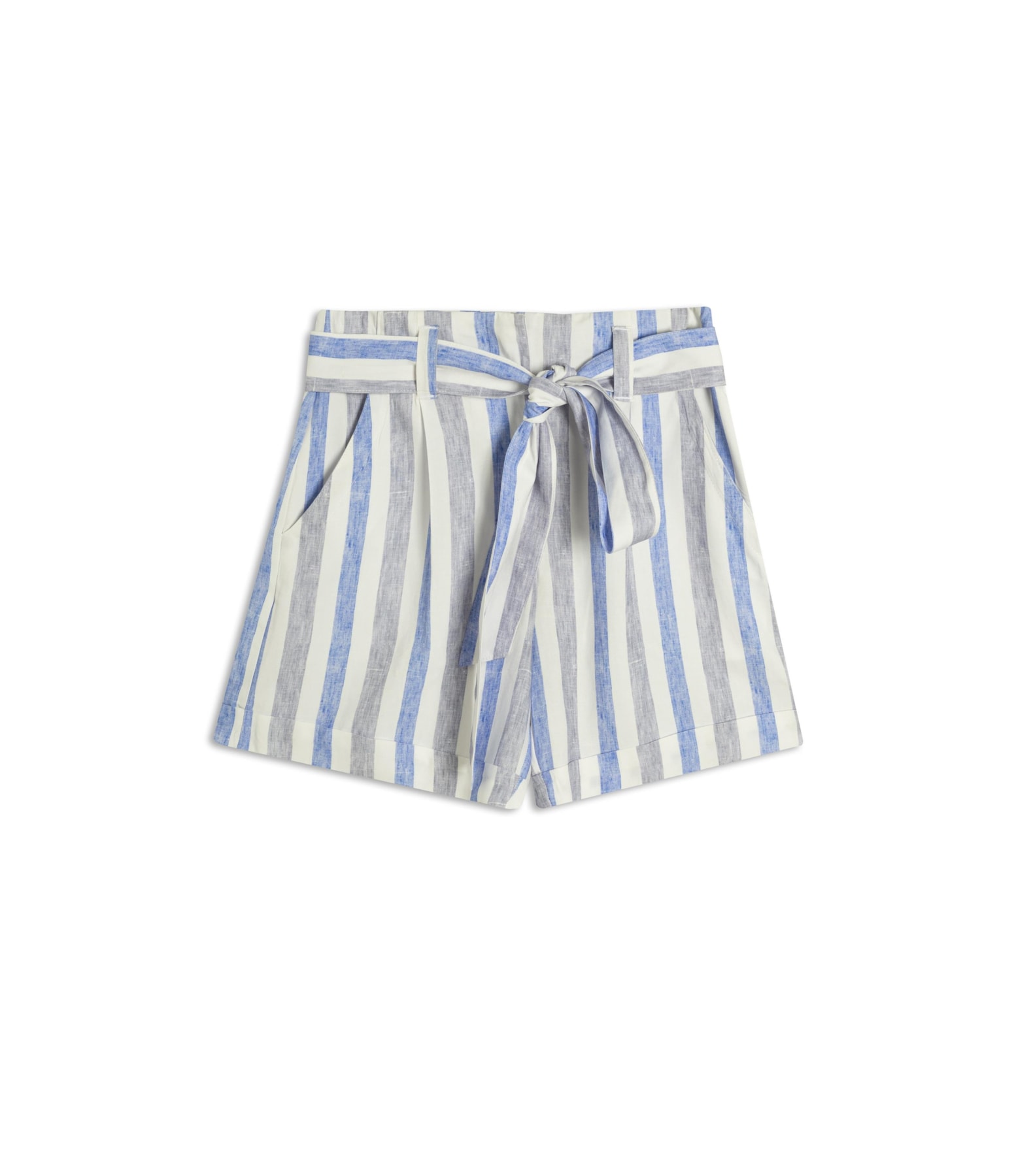 Short Linho  Latuca Stripes Lilas