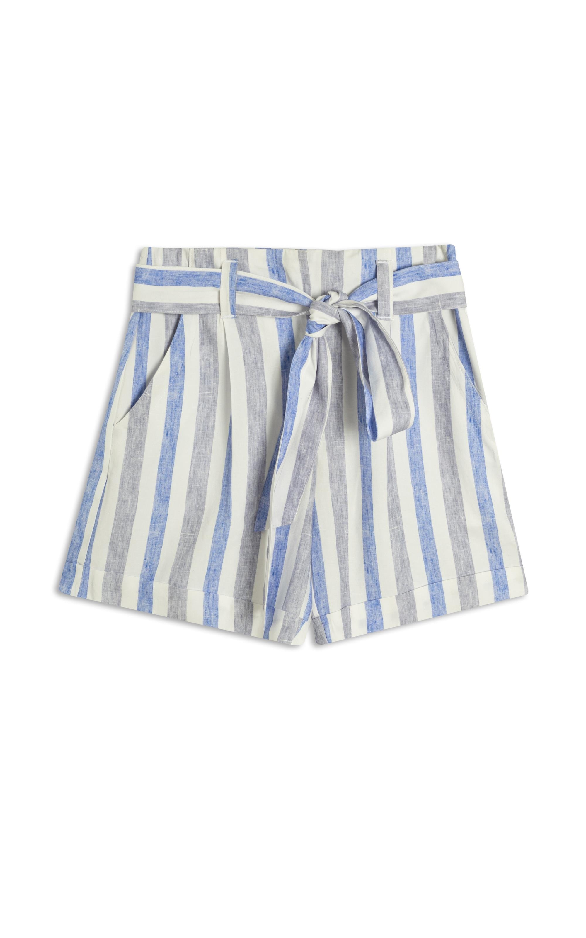 Short Linho  Latuca Stripes Lilas