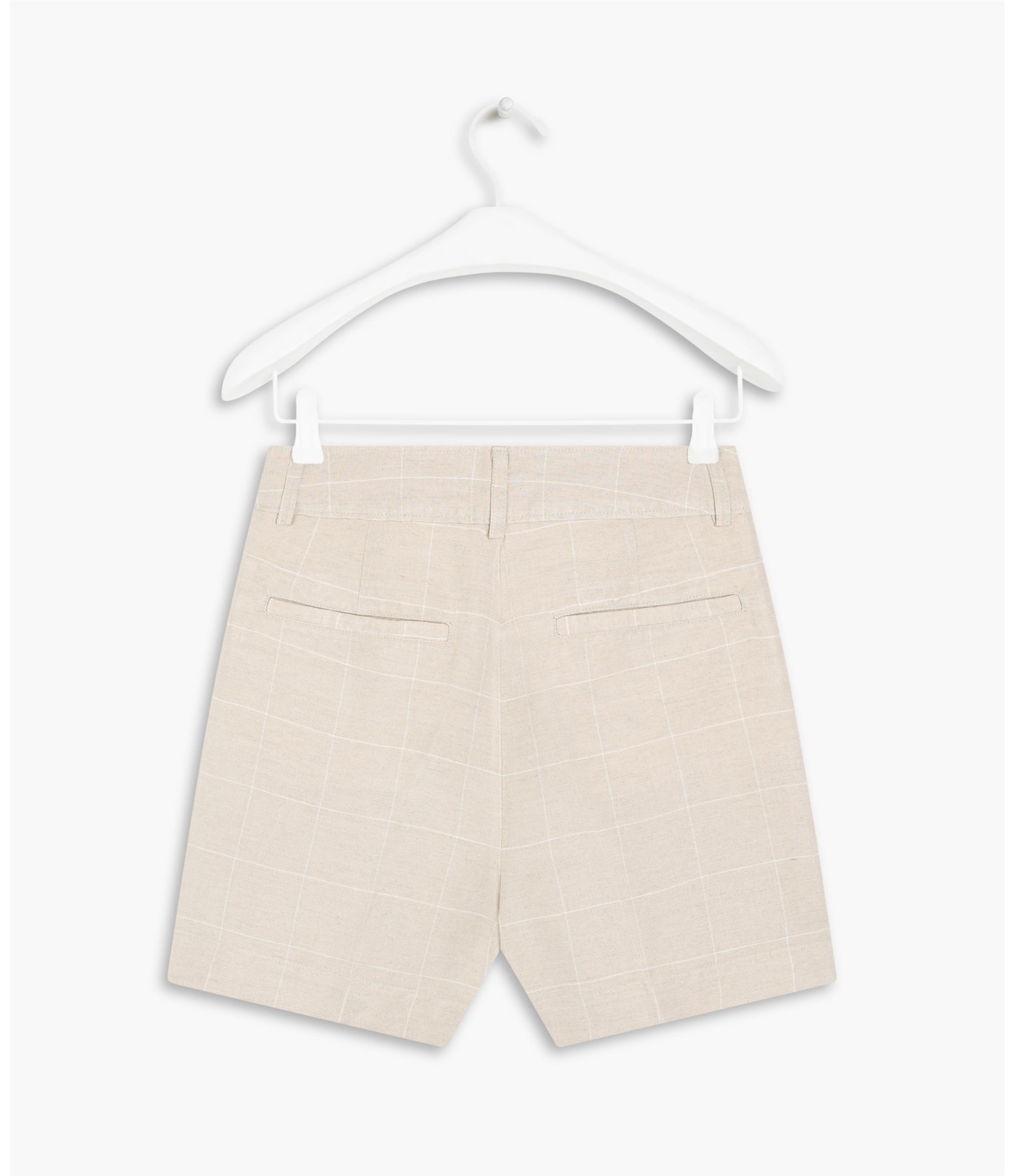 Short Linho  Malta Checks Natural