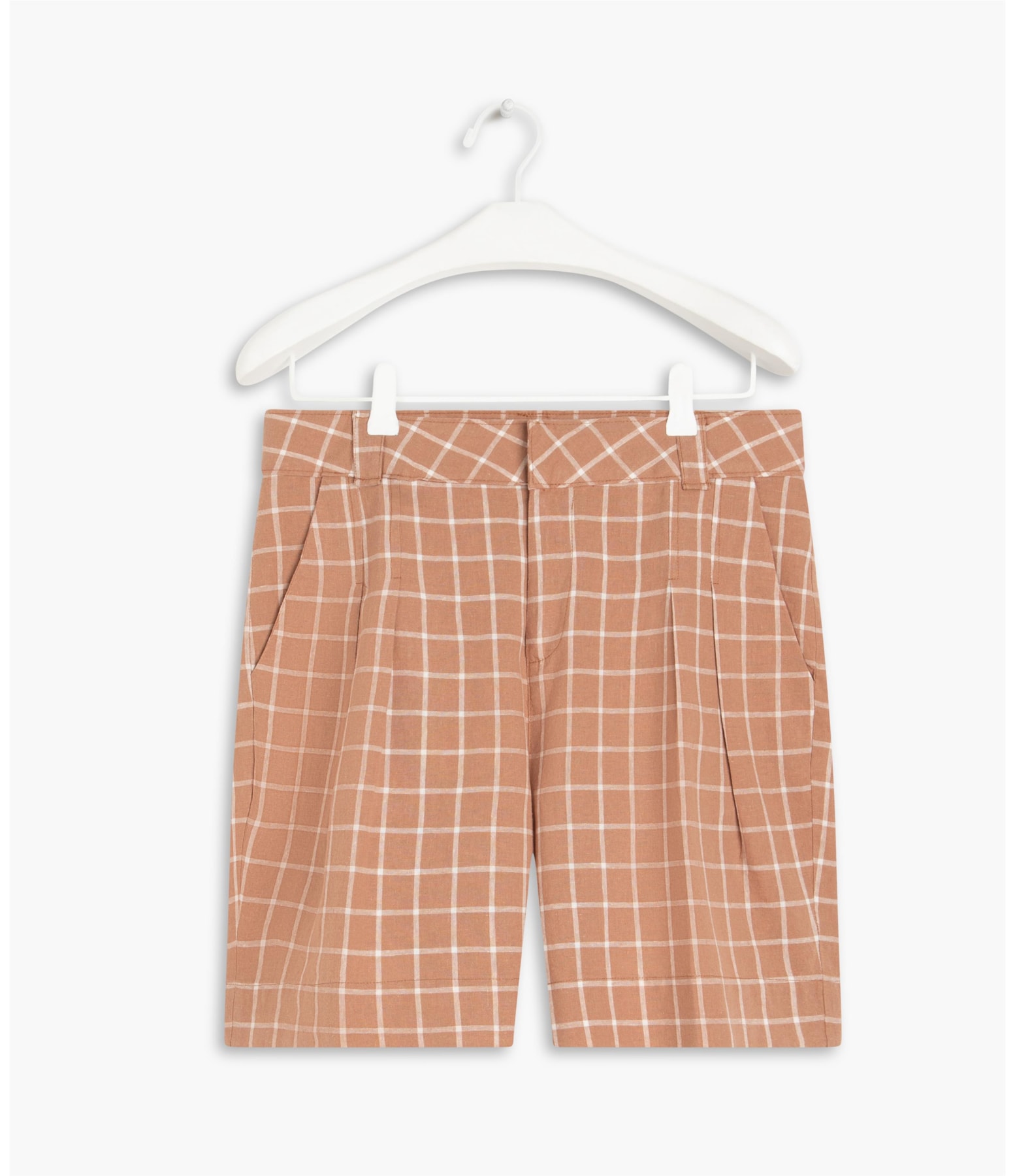  Short Linho  Mauna Checks  Bl Camel