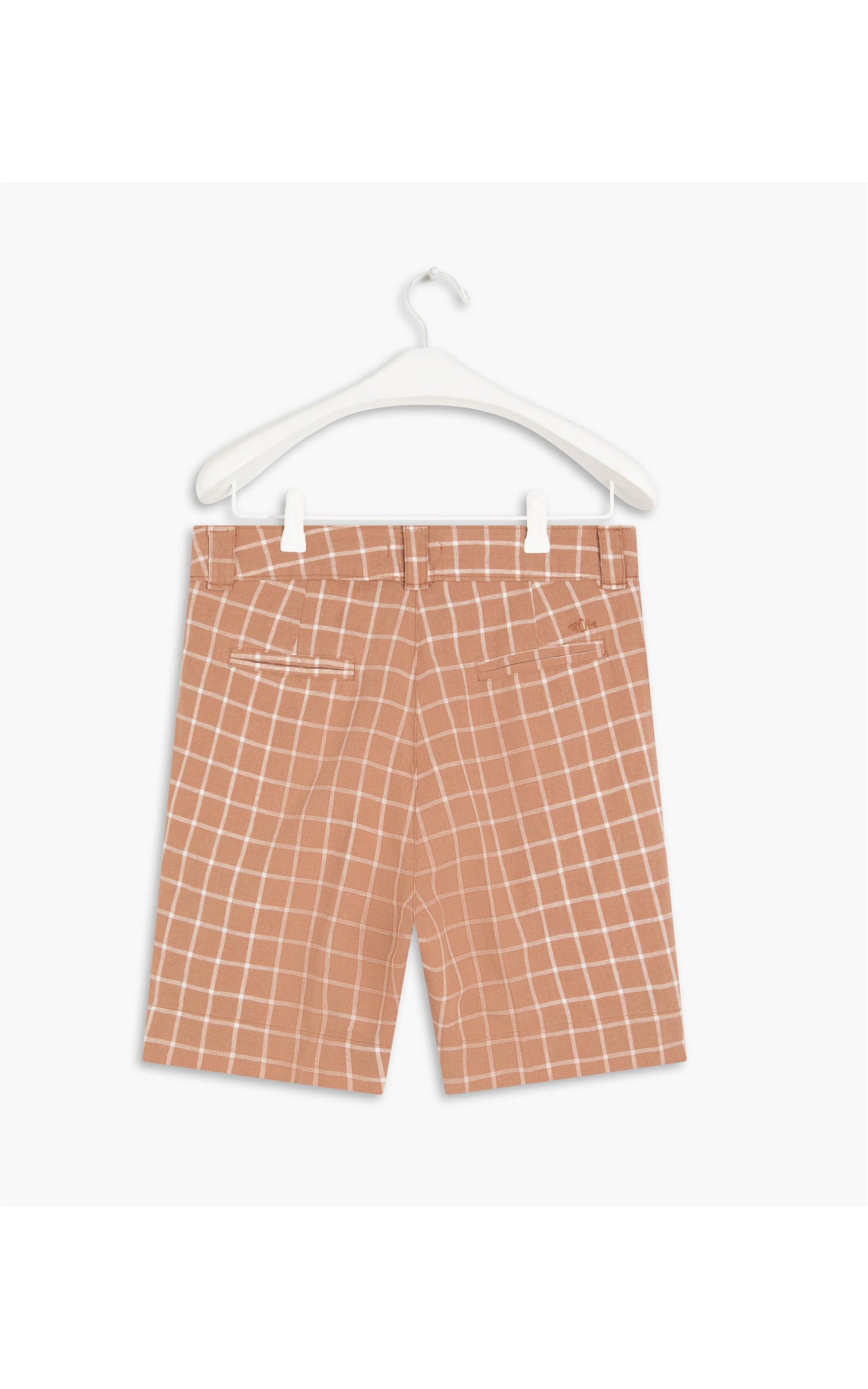  Short Linho  Mauna Checks  Bl Camel