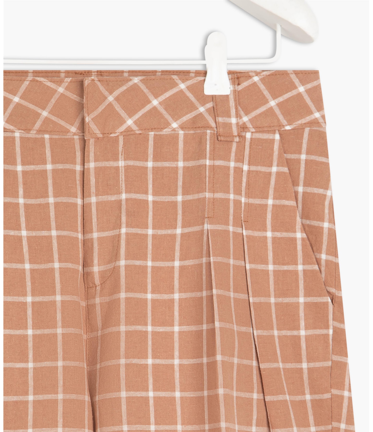  Short Linho  Mauna Checks  Bl Camel