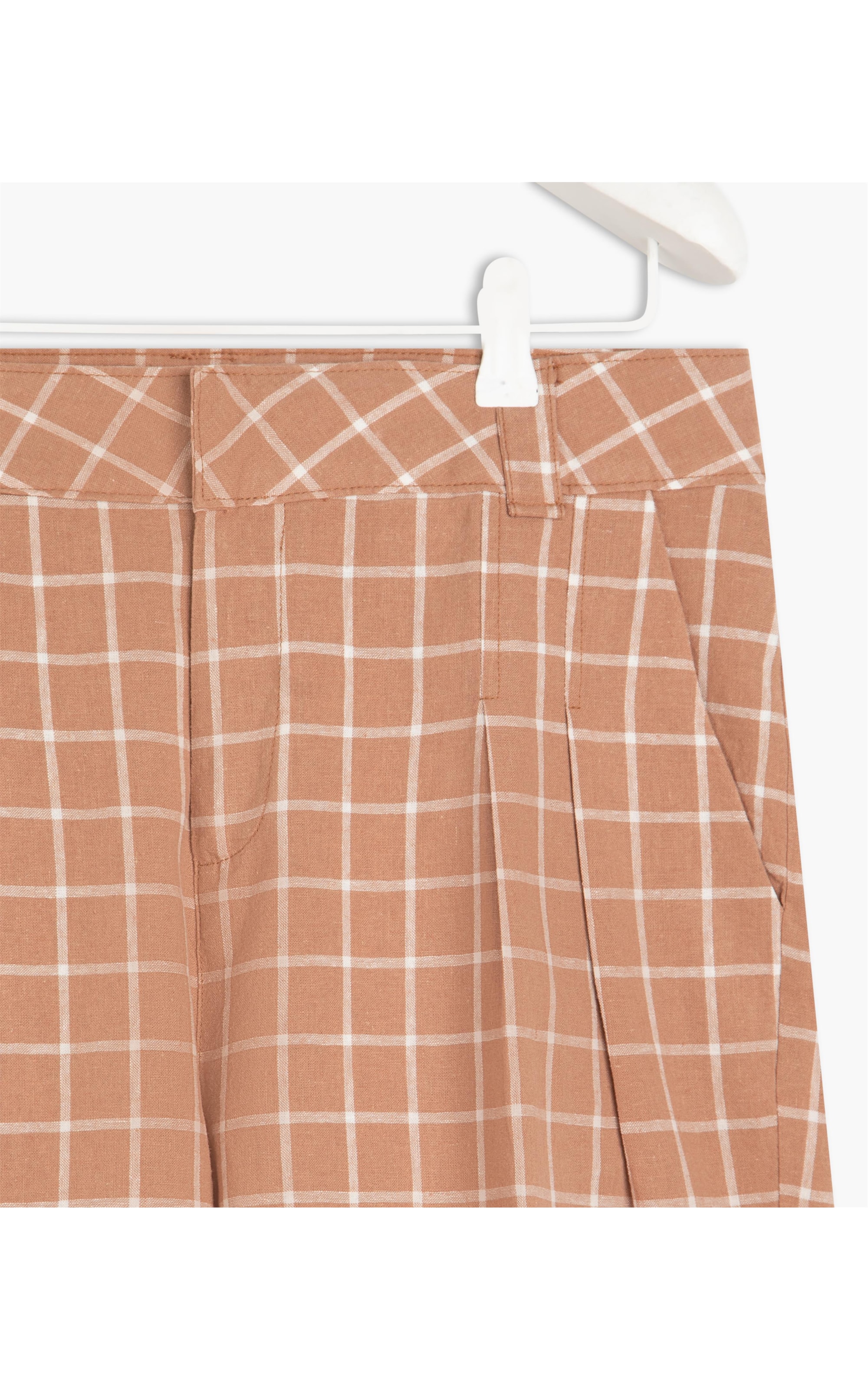  Short Linho  Mauna Checks  Bl Camel