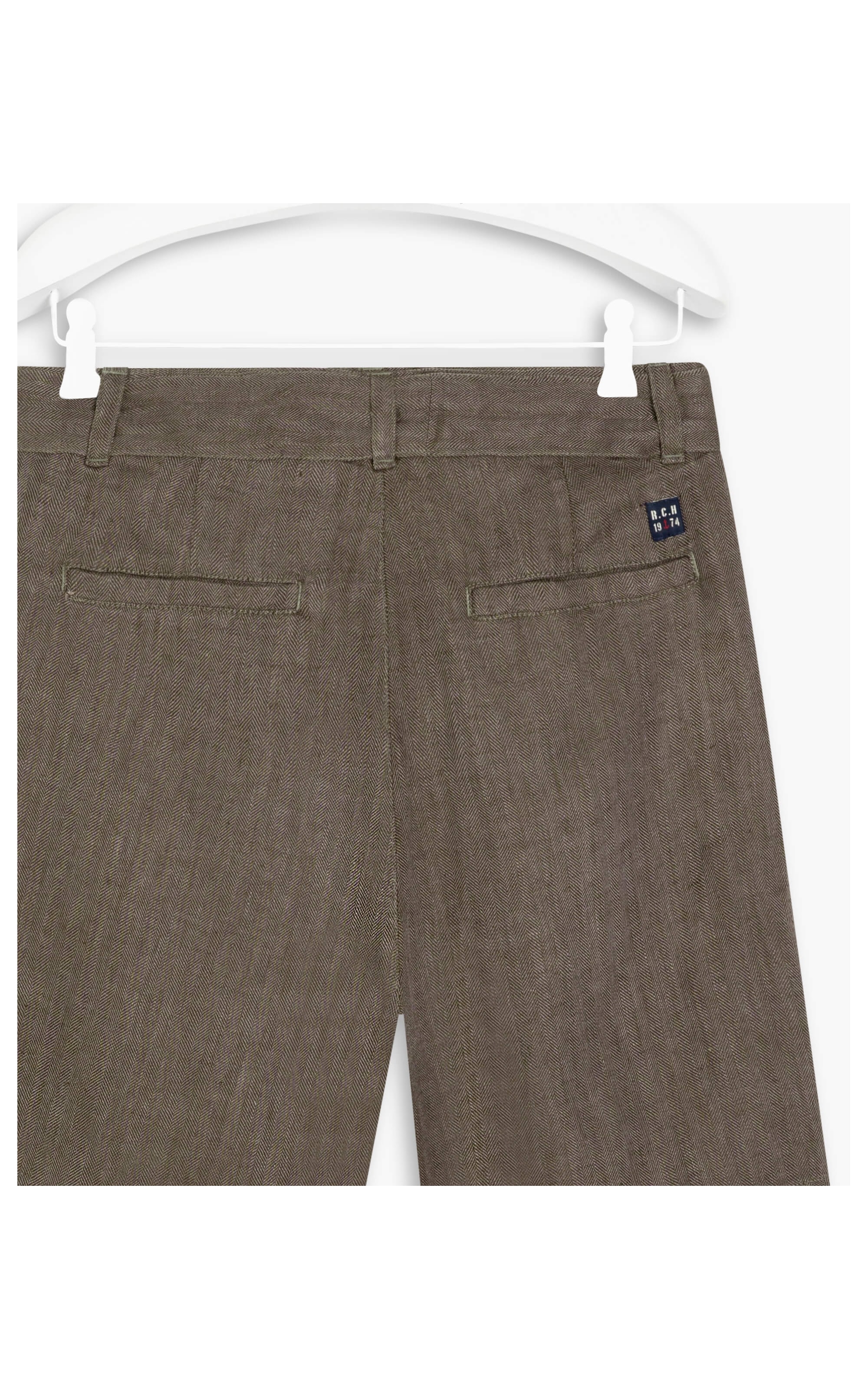 Short Linho  Mauna Fishbone Marrom