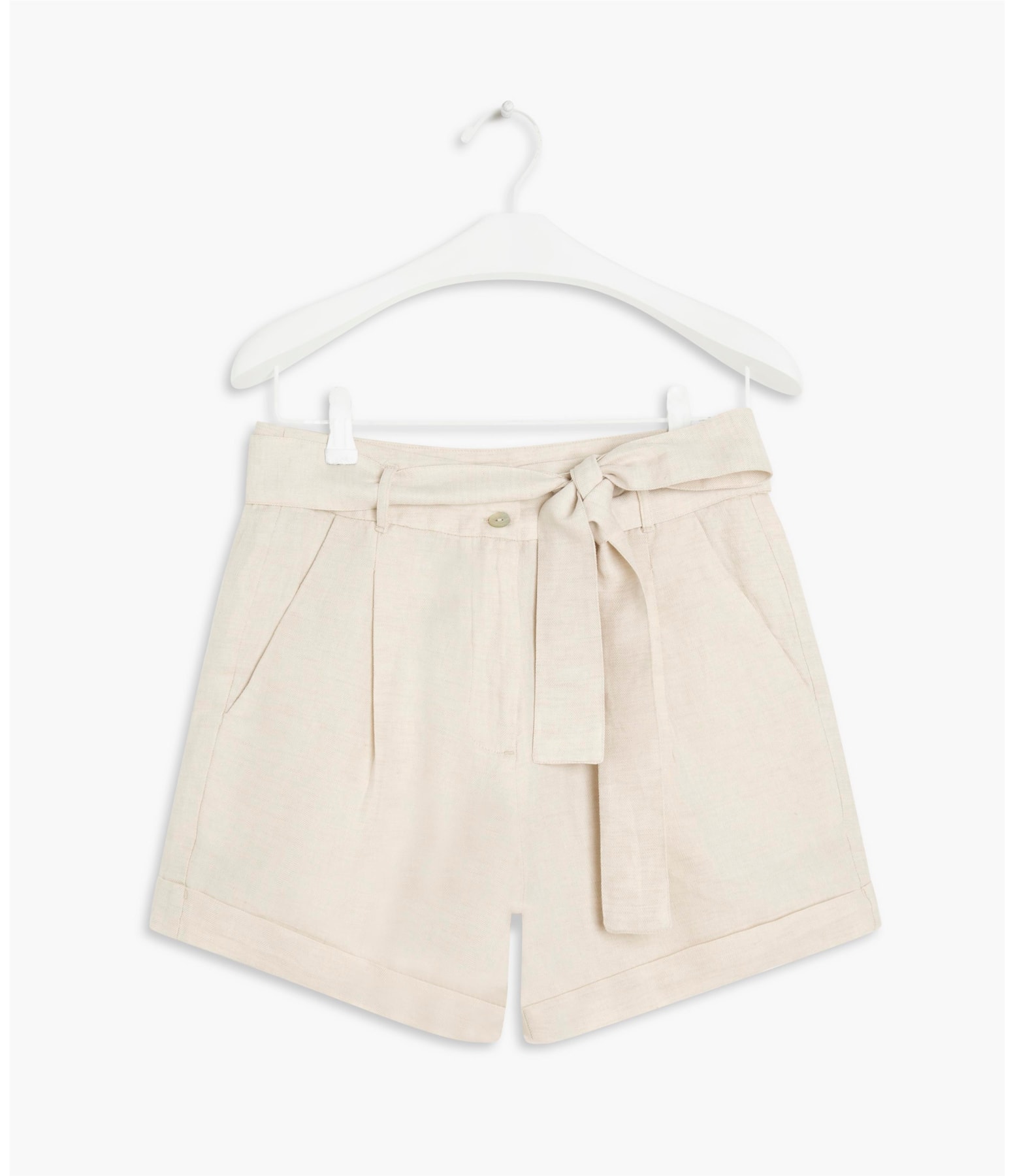 Short Linho  New Gael Fishbone Areia