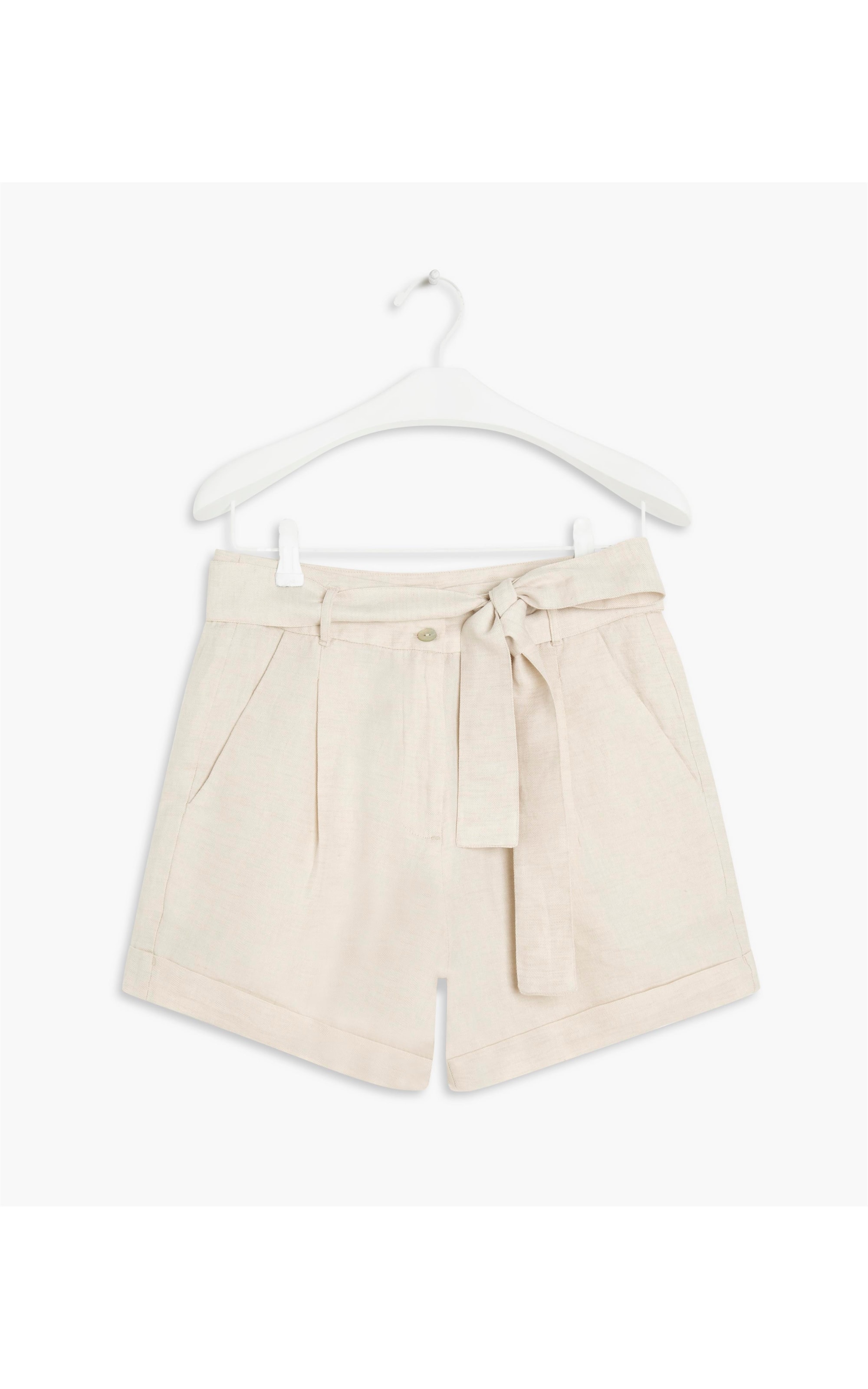 Short Linho  New Gael Fishbone Areia