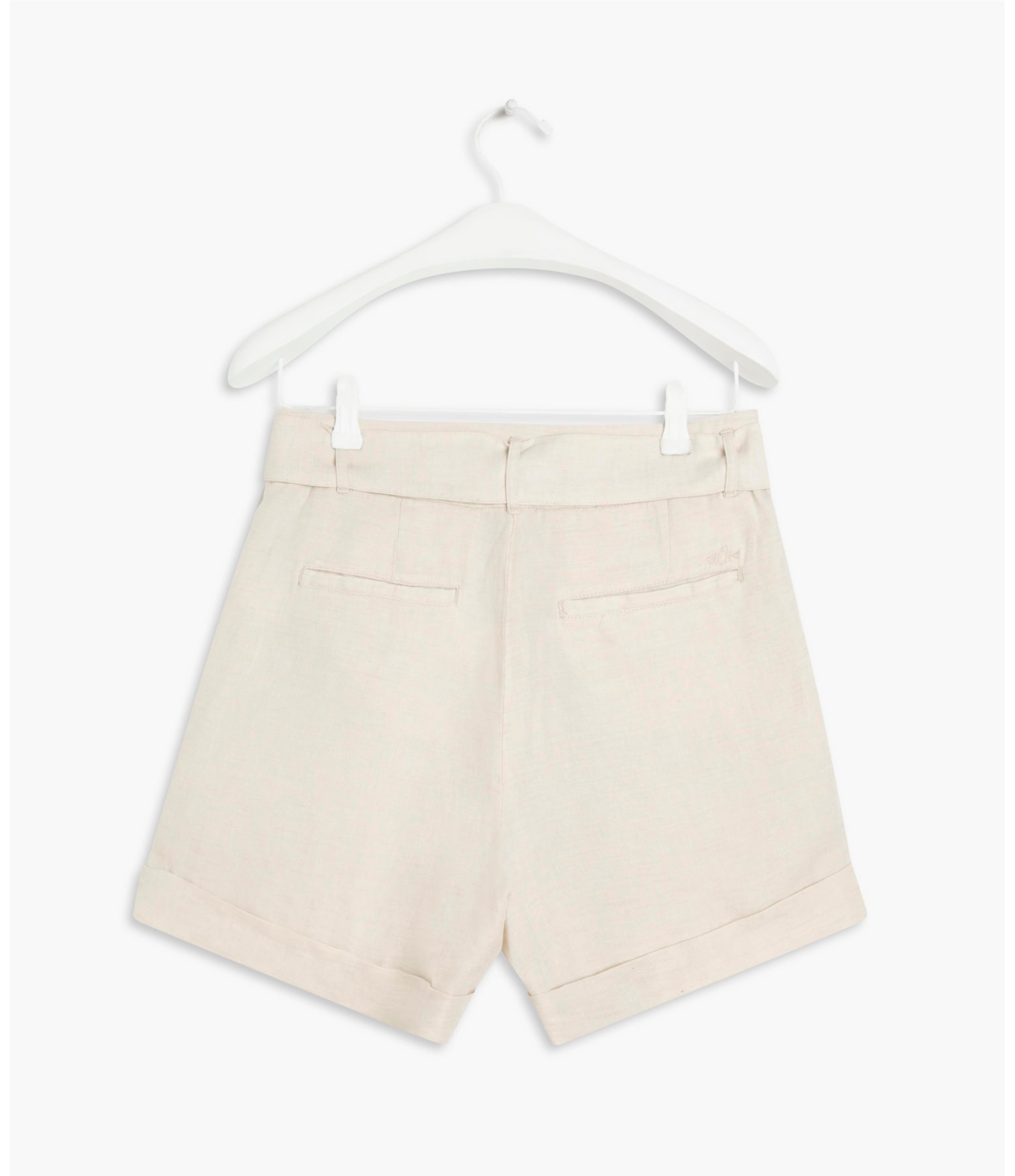 Short Linho  New Gael Fishbone Areia