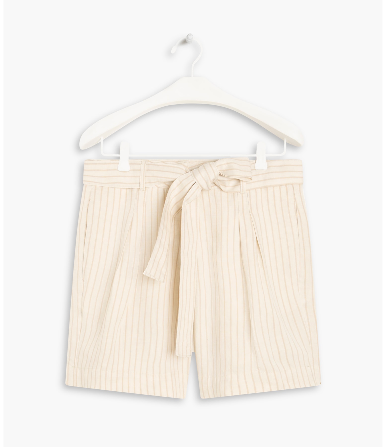 Short Linho  Puebla Stripe Areia