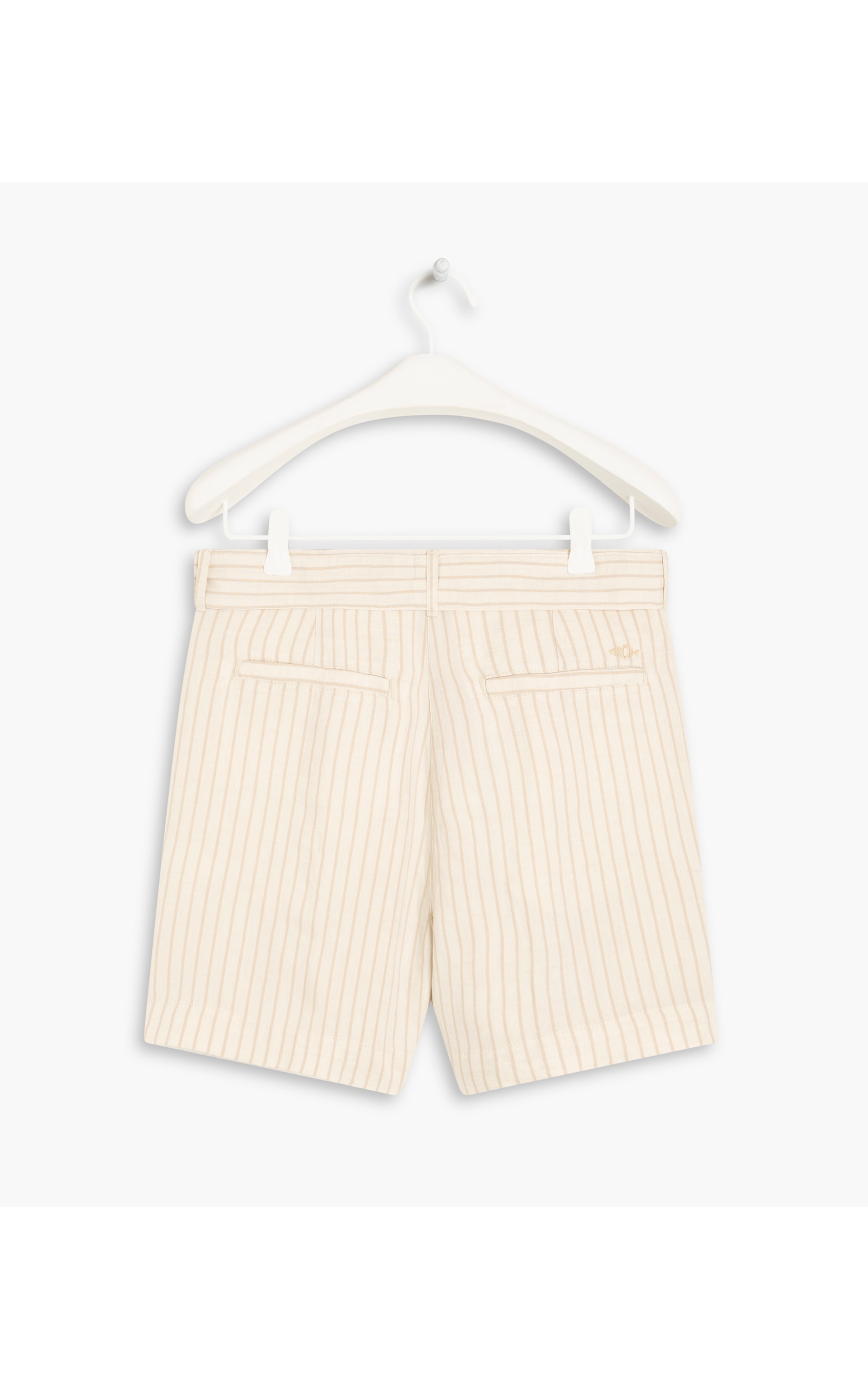 Short Linho  Puebla Stripe Areia