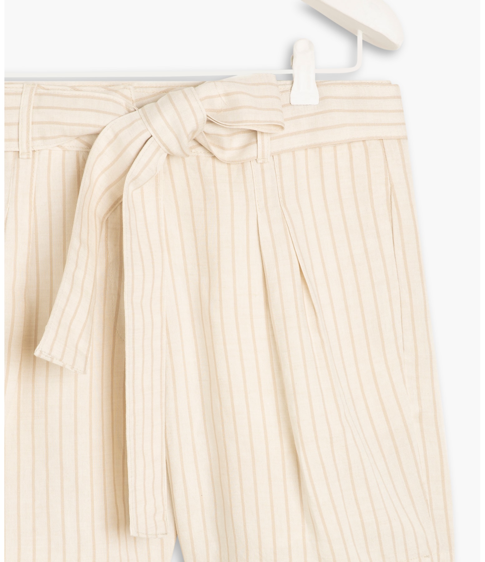 Short Linho  Puebla Stripe Areia