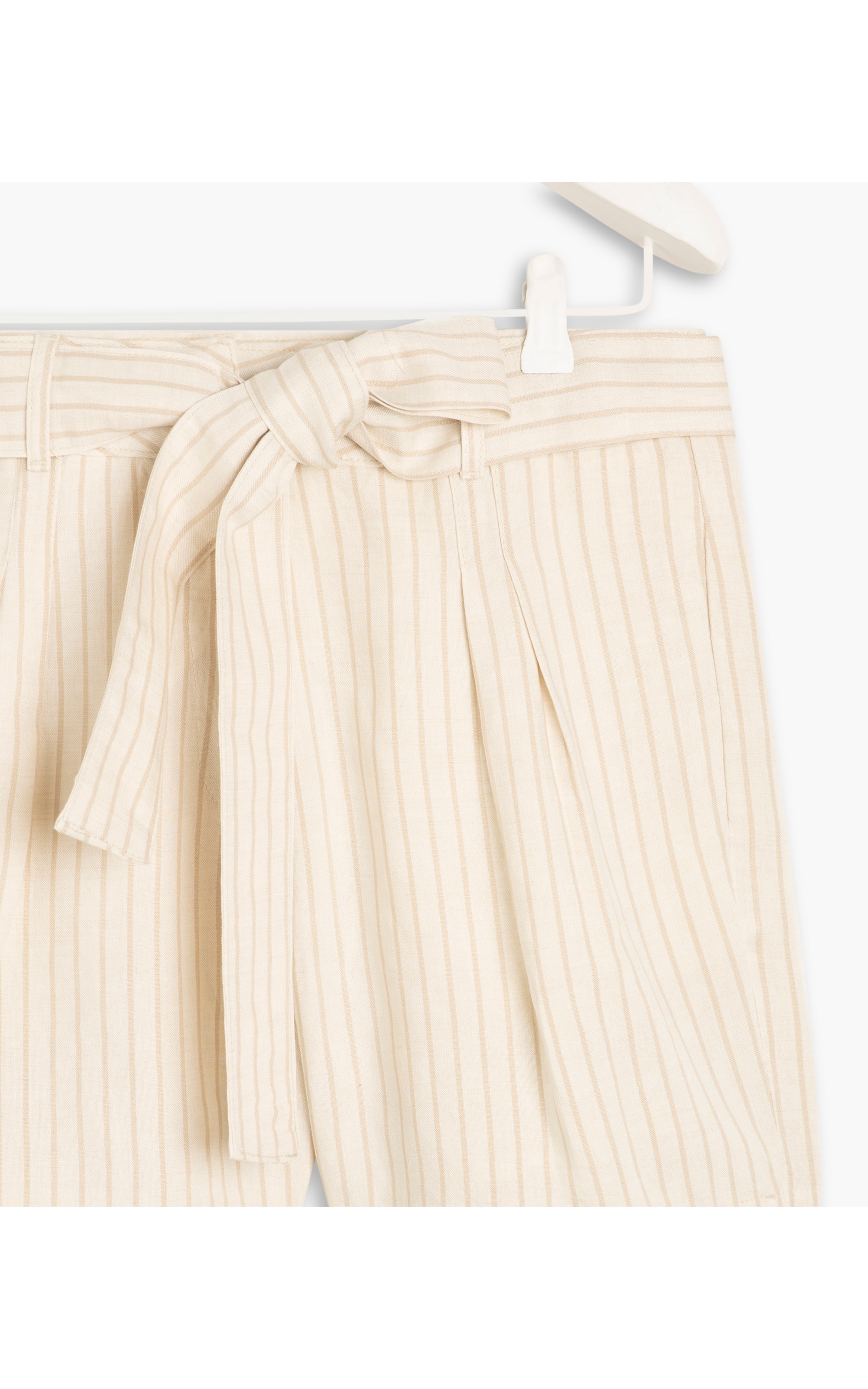 Short Linho  Puebla Stripe Areia