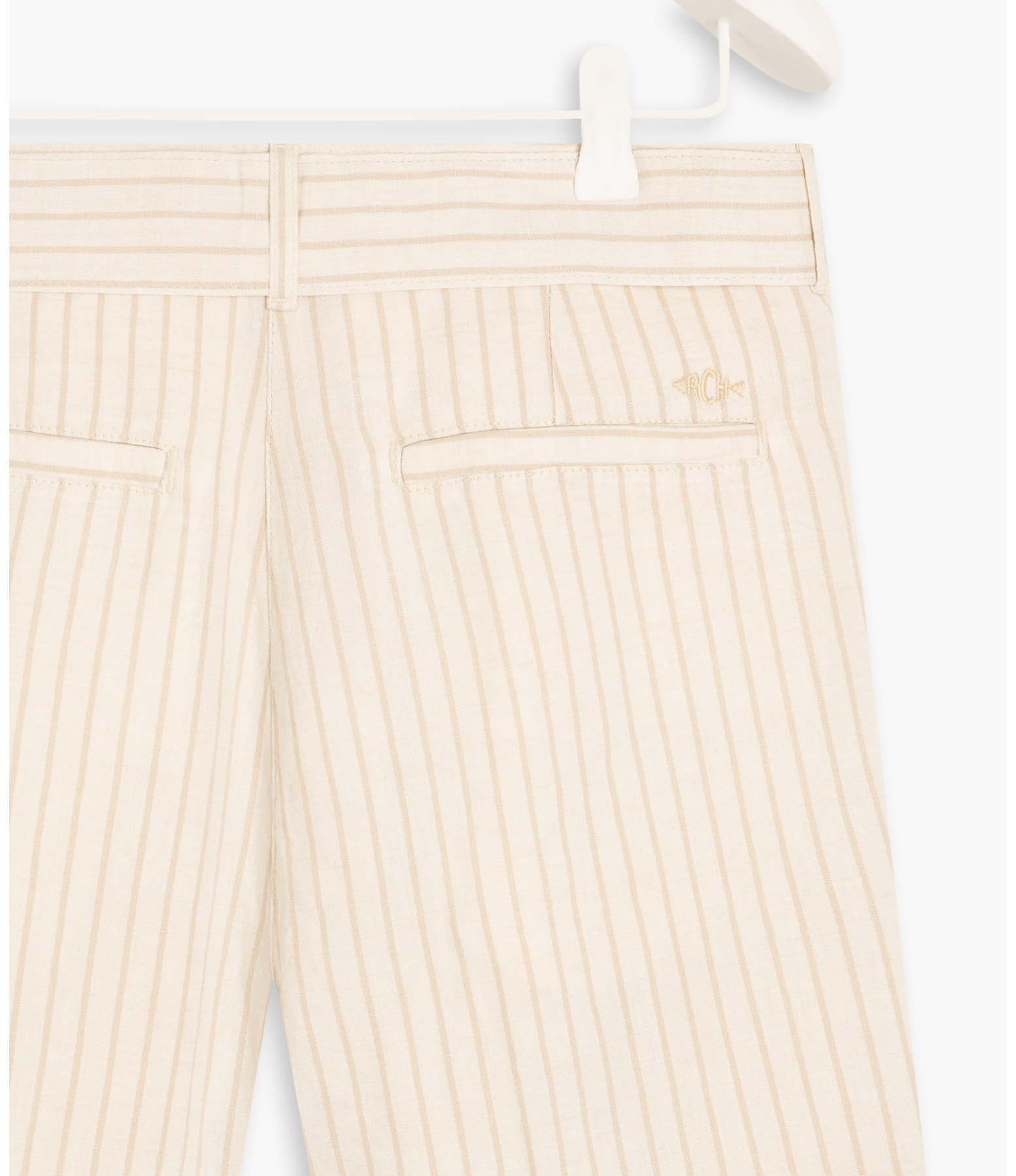 Short Linho  Puebla Stripe Areia