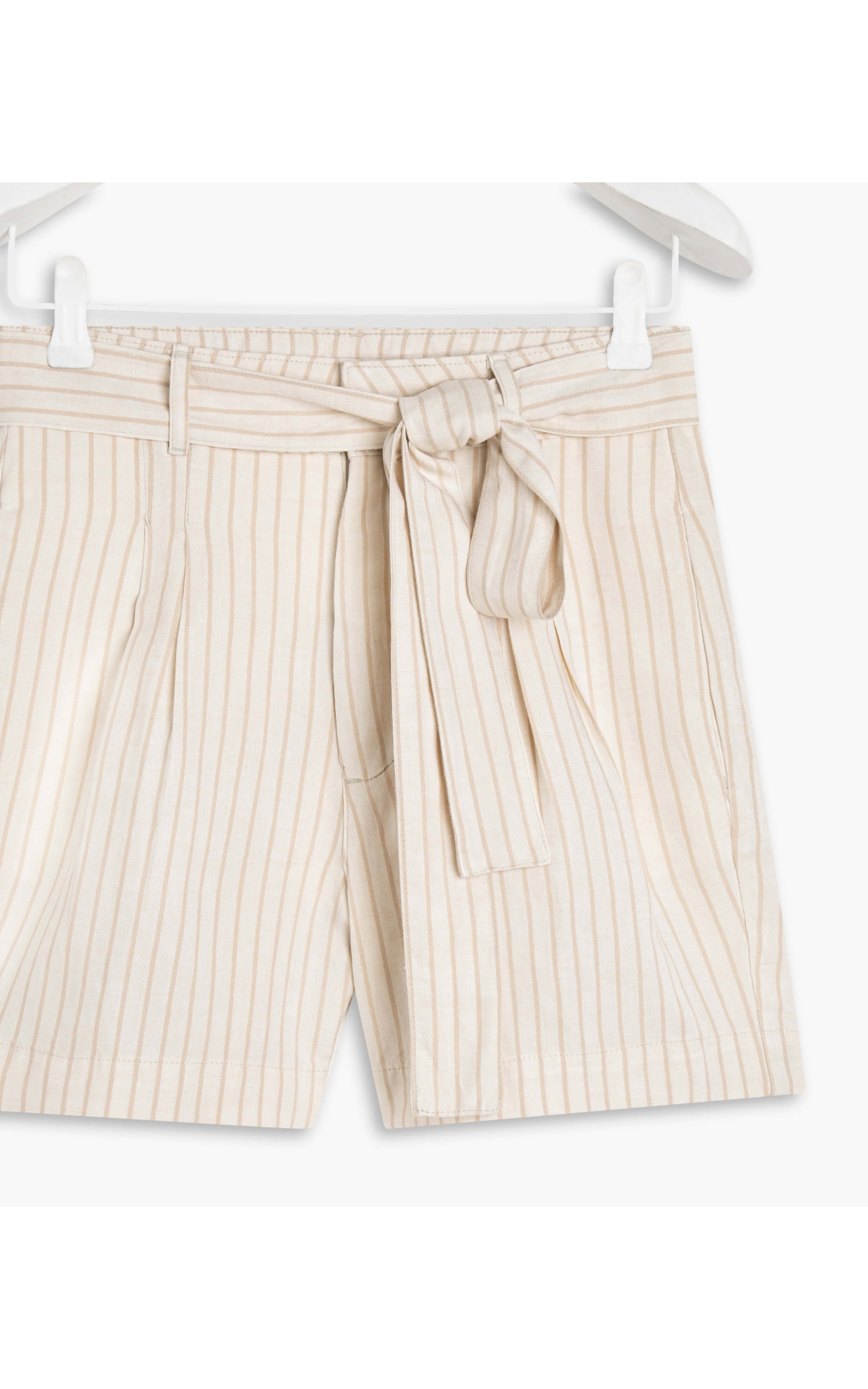 Short Linho  Puebla Stripe Marrom