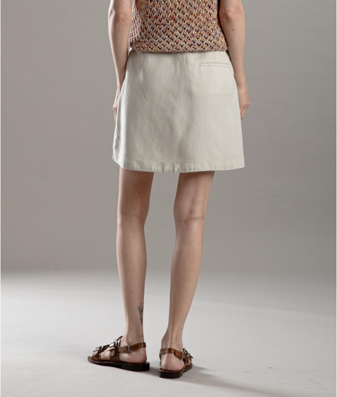 Short Linho Saia Linho  Kiara Areia