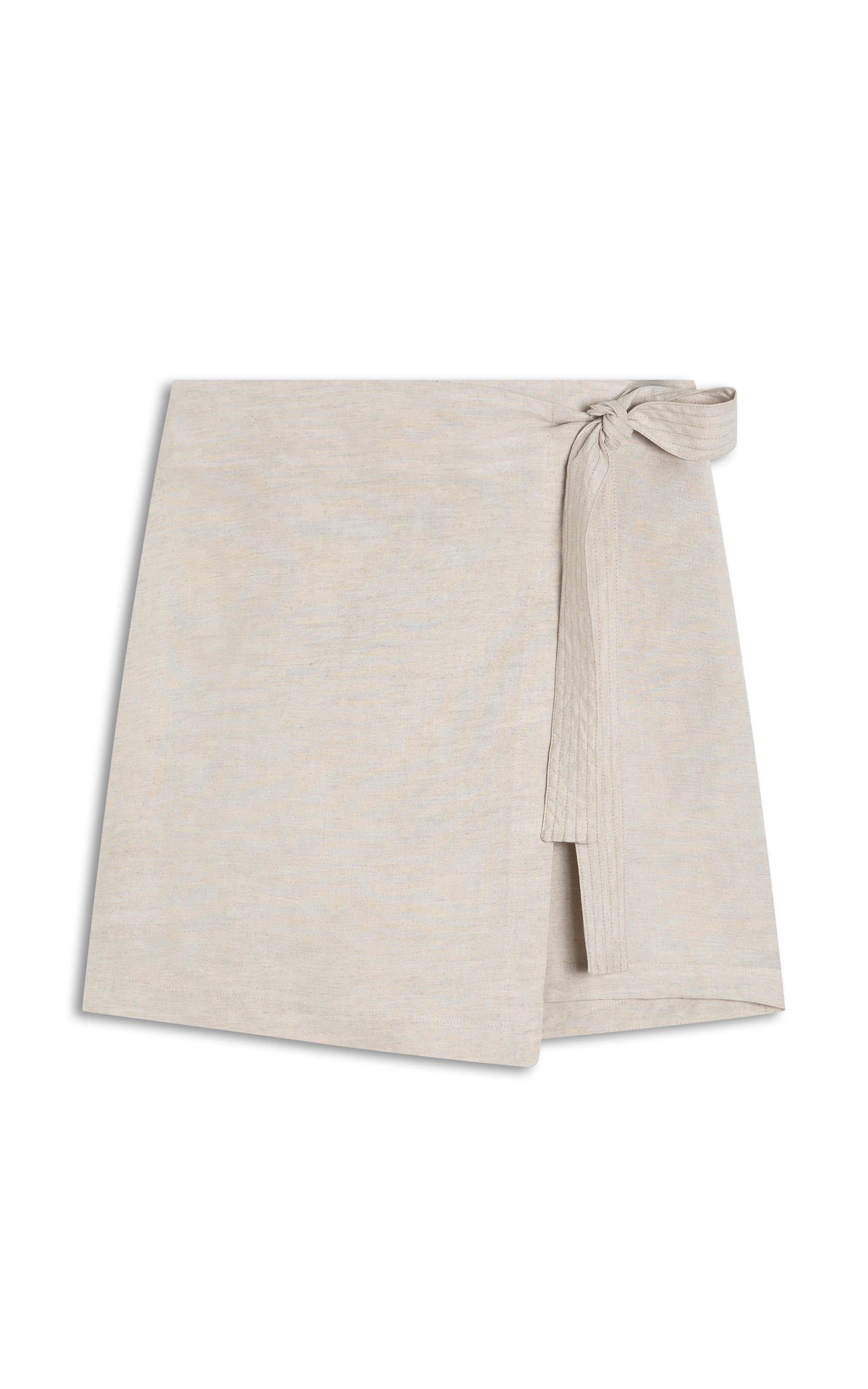 Short Linho Saia Linho  Kiara Gelo