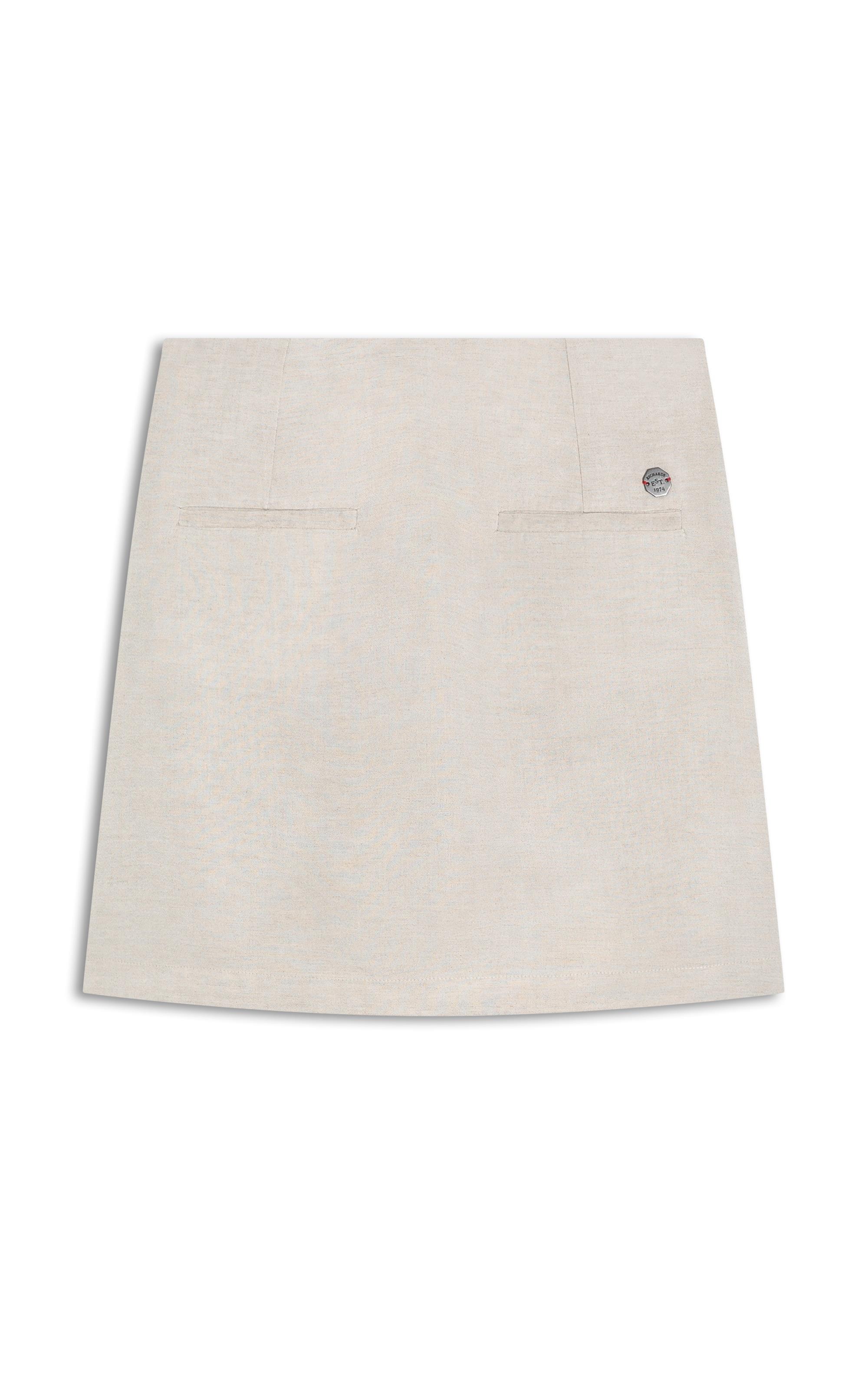Short Linho Saia Linho  Kiara Gelo