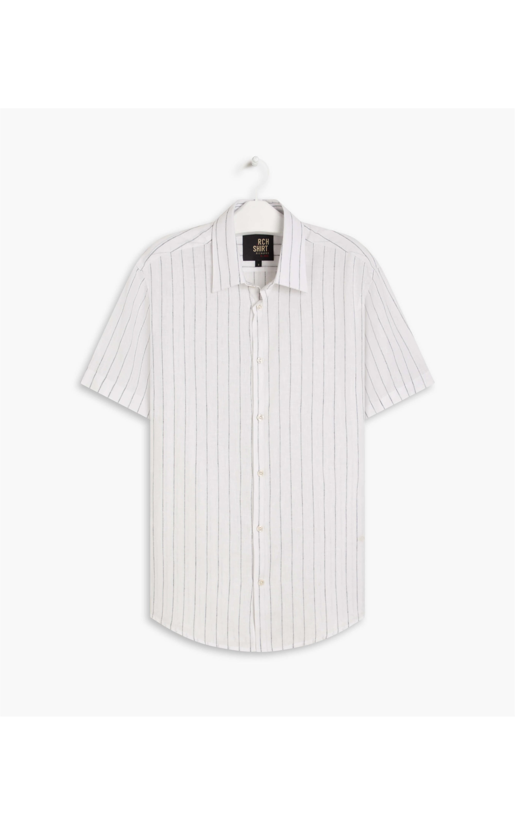 Short Linho Sleeve Erick Striped Shirt Azul Bic