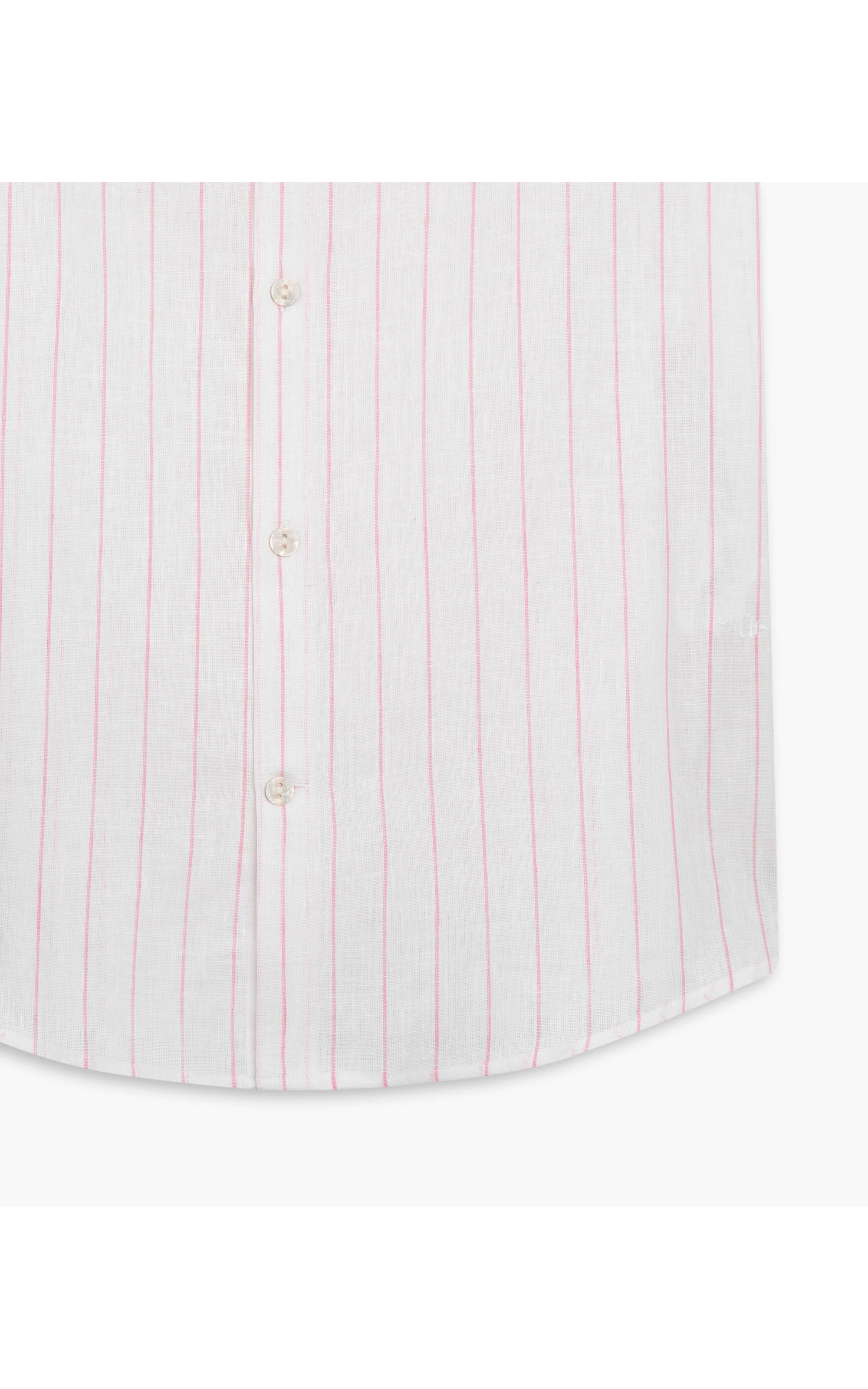 Short Linho Sleeve Yuri Striped Shirt Laranja