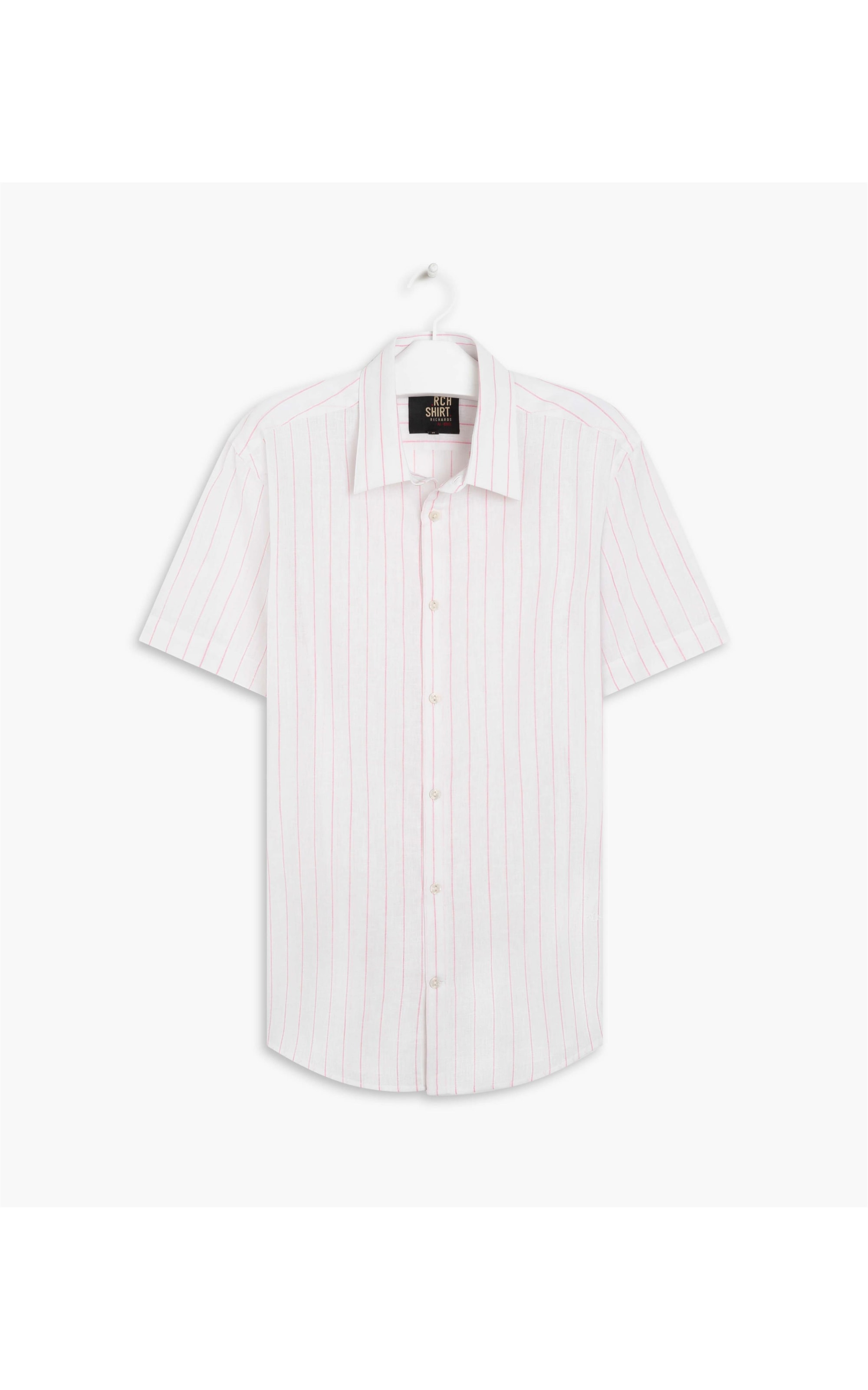 Short Linho Sleeve Yuri Striped Shirt Laranja
