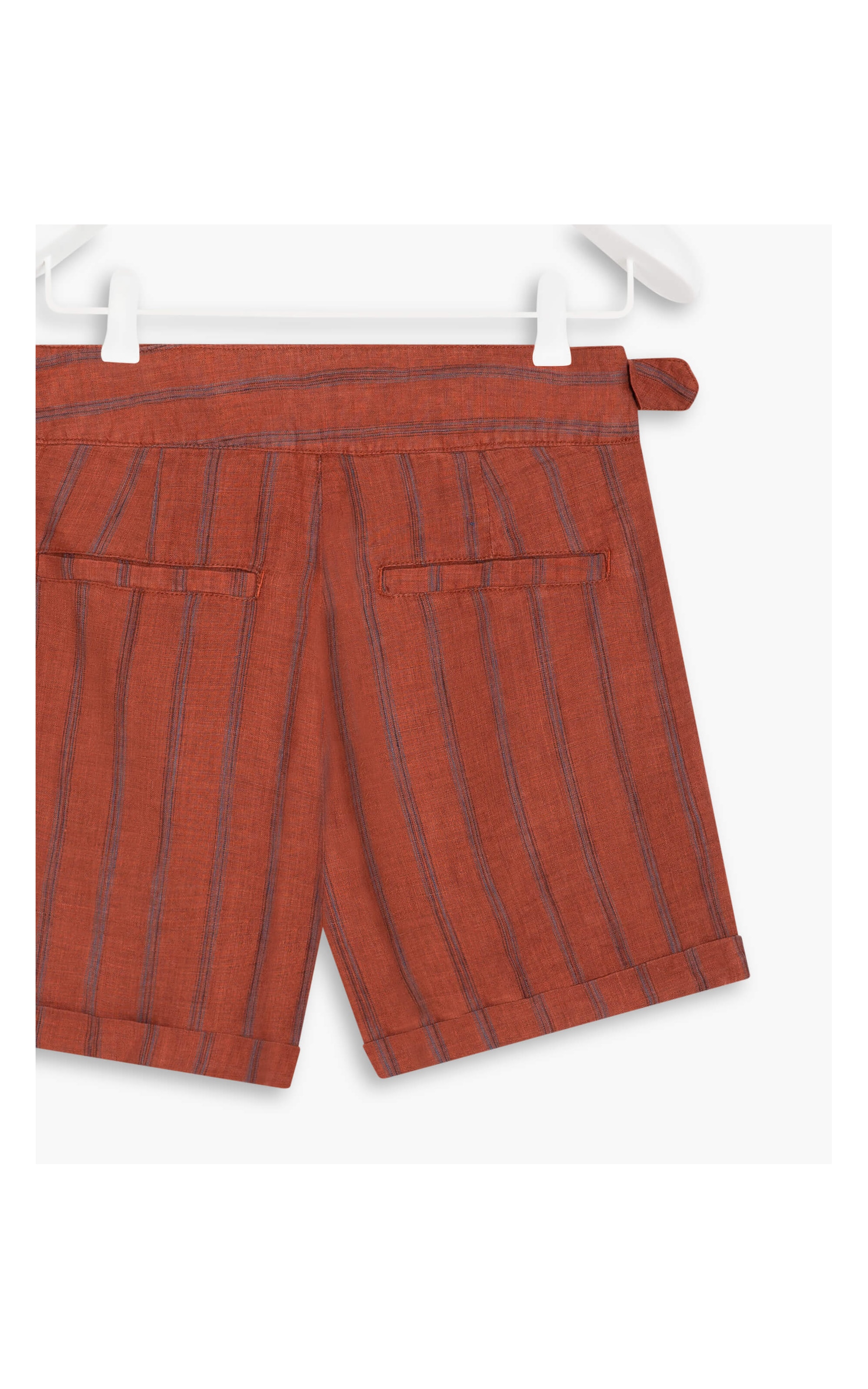 Short Linho  Sue Stripe Vinho