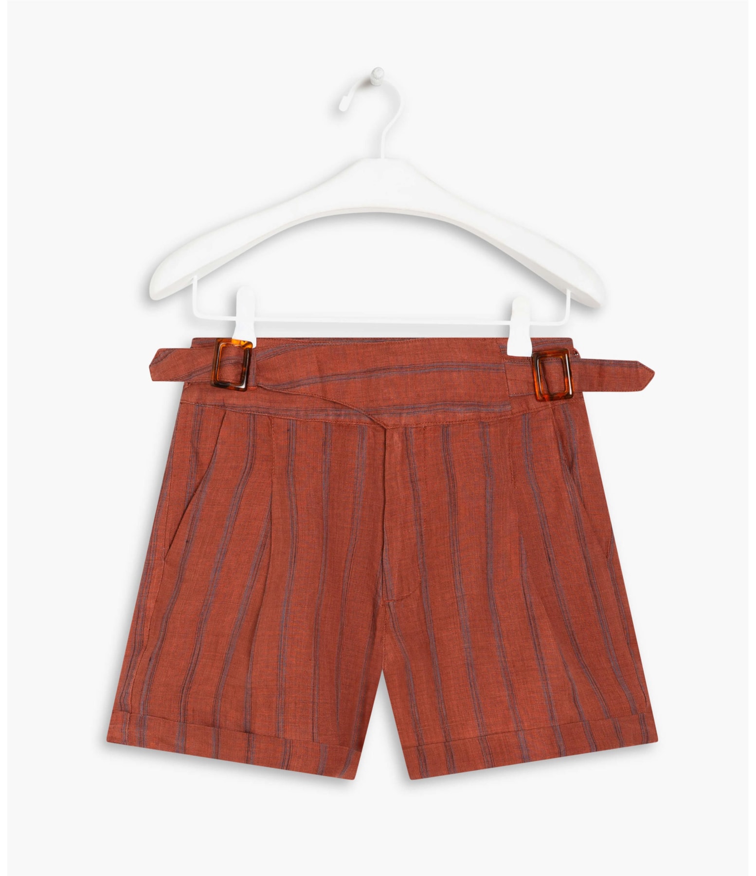 Short Linho  Sue Stripe Vinho