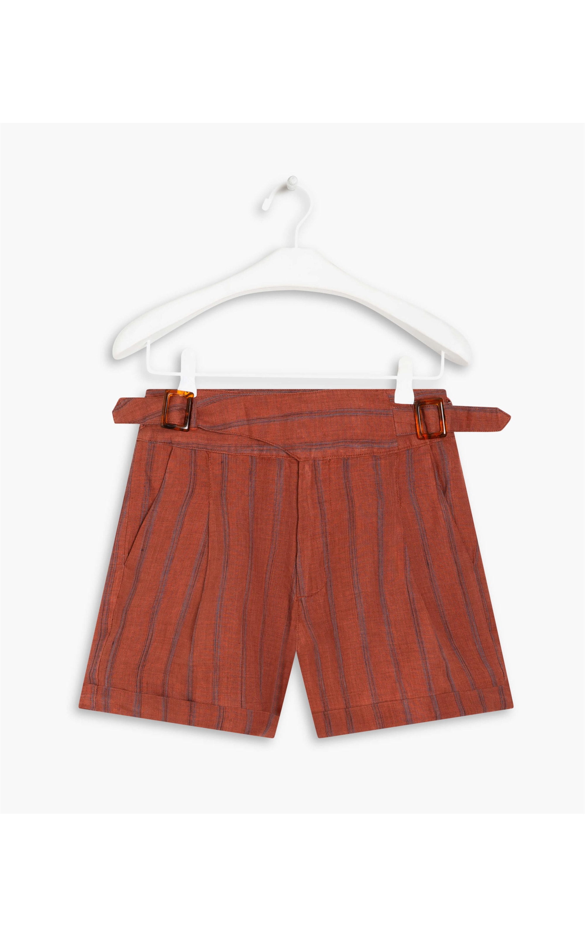 Short Linho  Sue Stripe Vinho