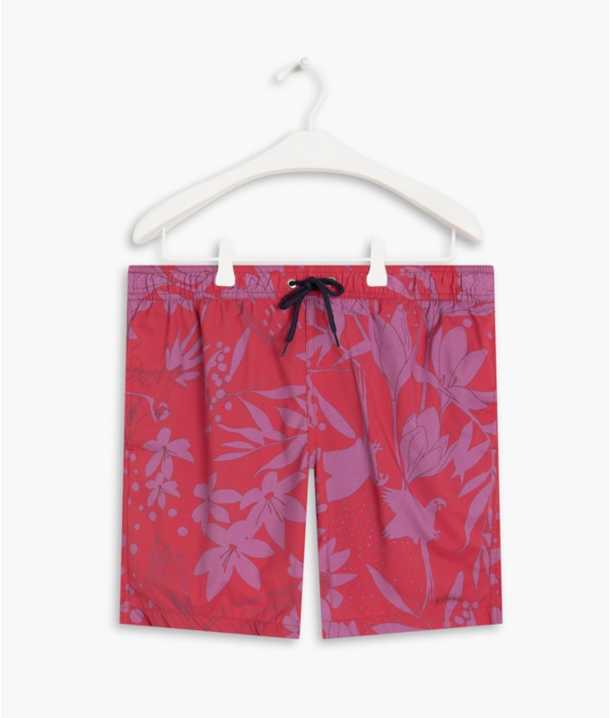 Short Praia Arara Cereja