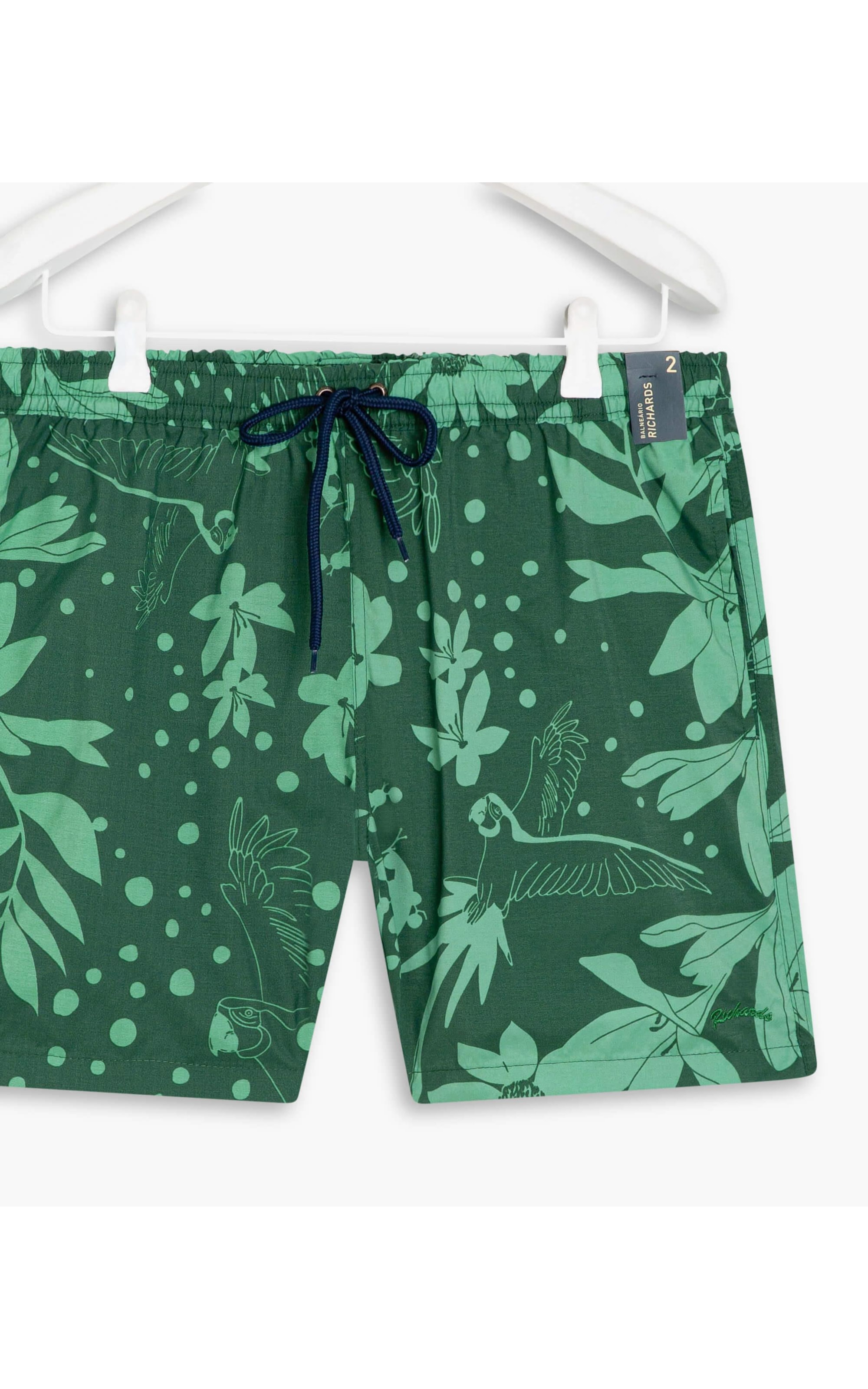Short Praia Arara Verde Escuro