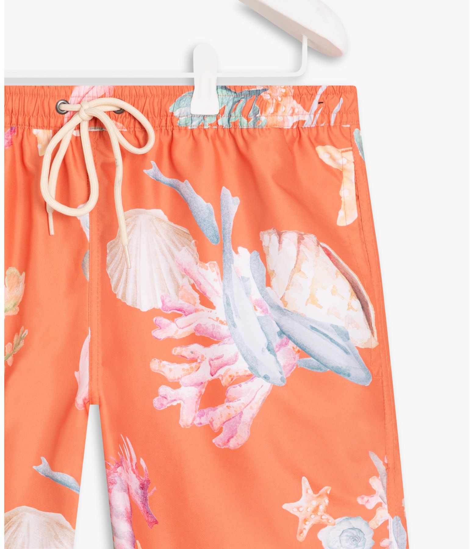Short Praia Corais Laranja