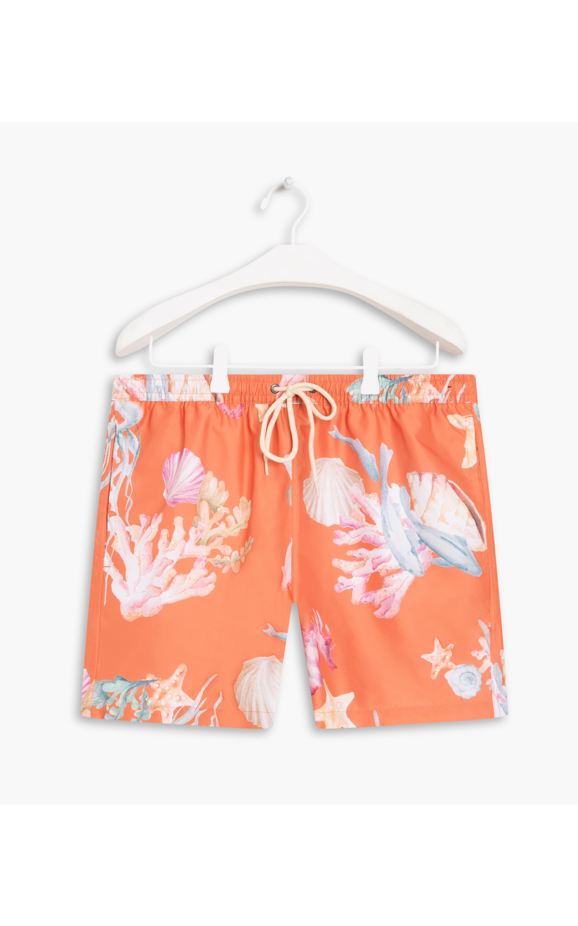 Short Praia Corais Laranja