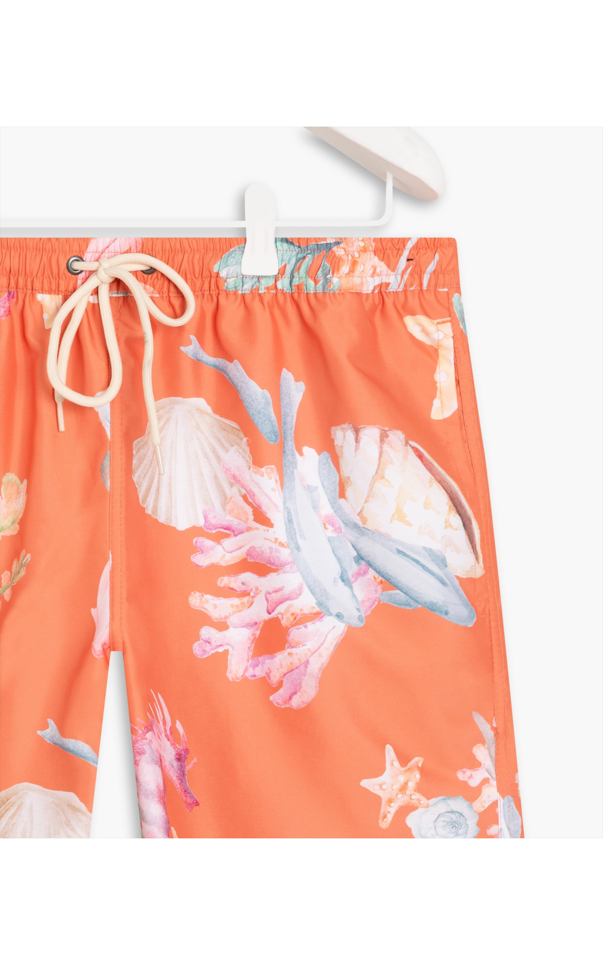 Short Praia Corais Laranja