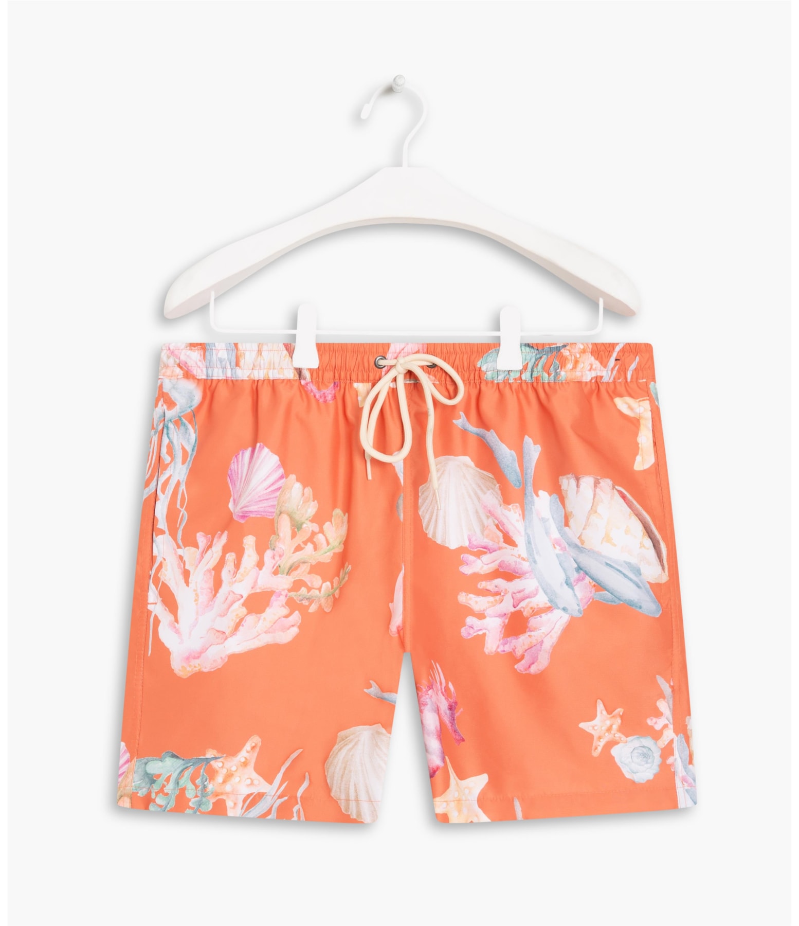Short Praia Corais Laranja