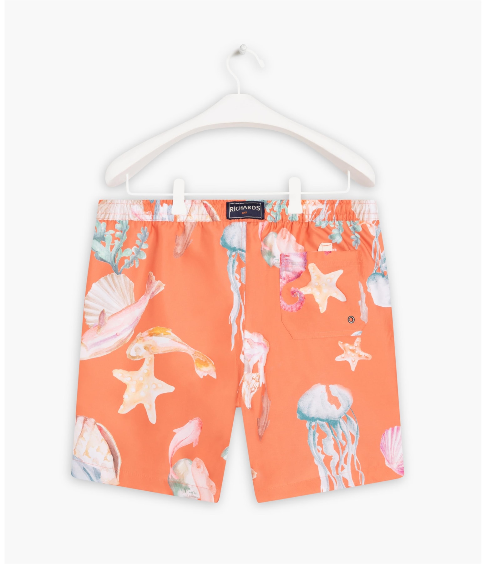 Short Praia Corais Laranja