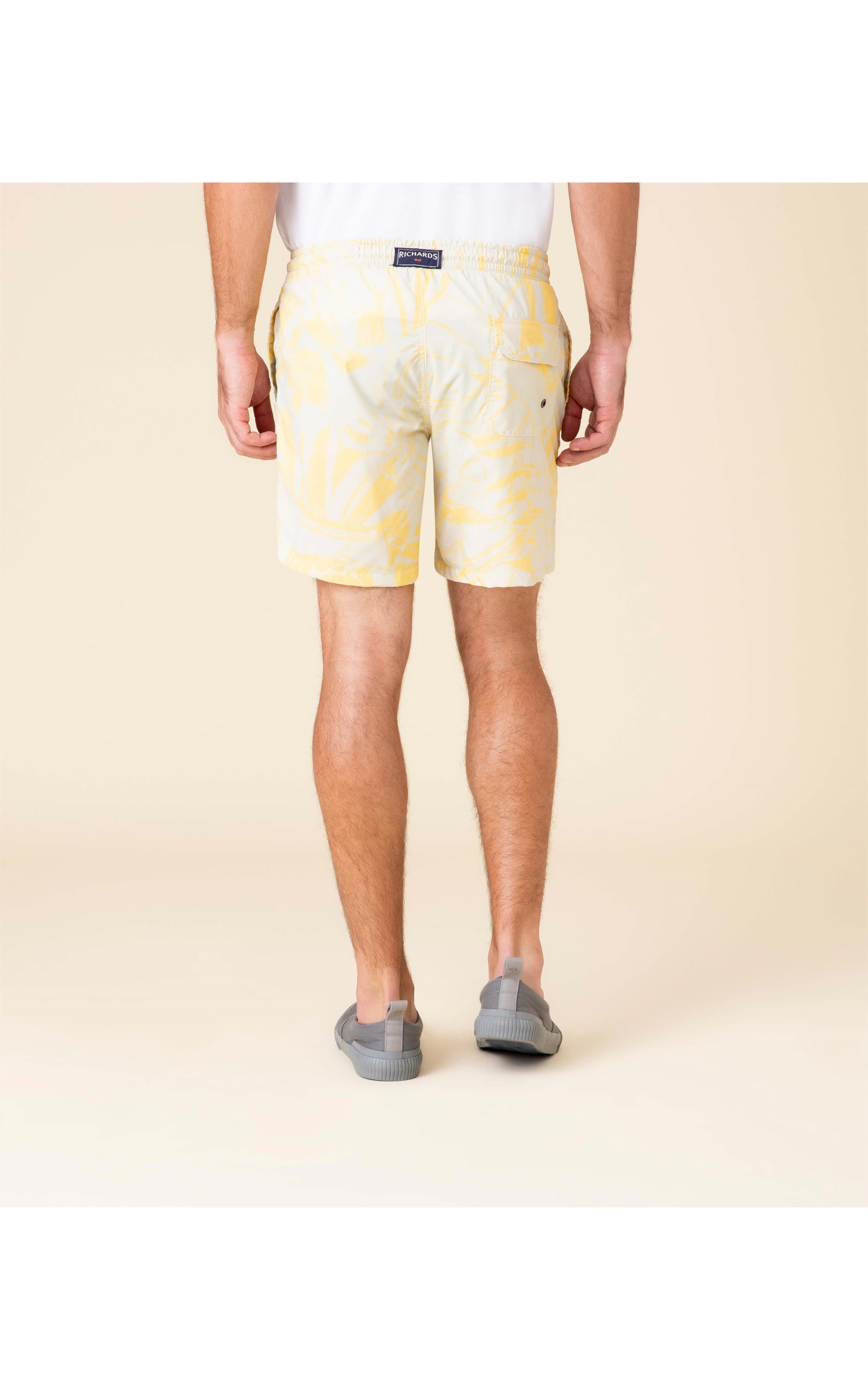Short Praia Costela de Adao Amarelo