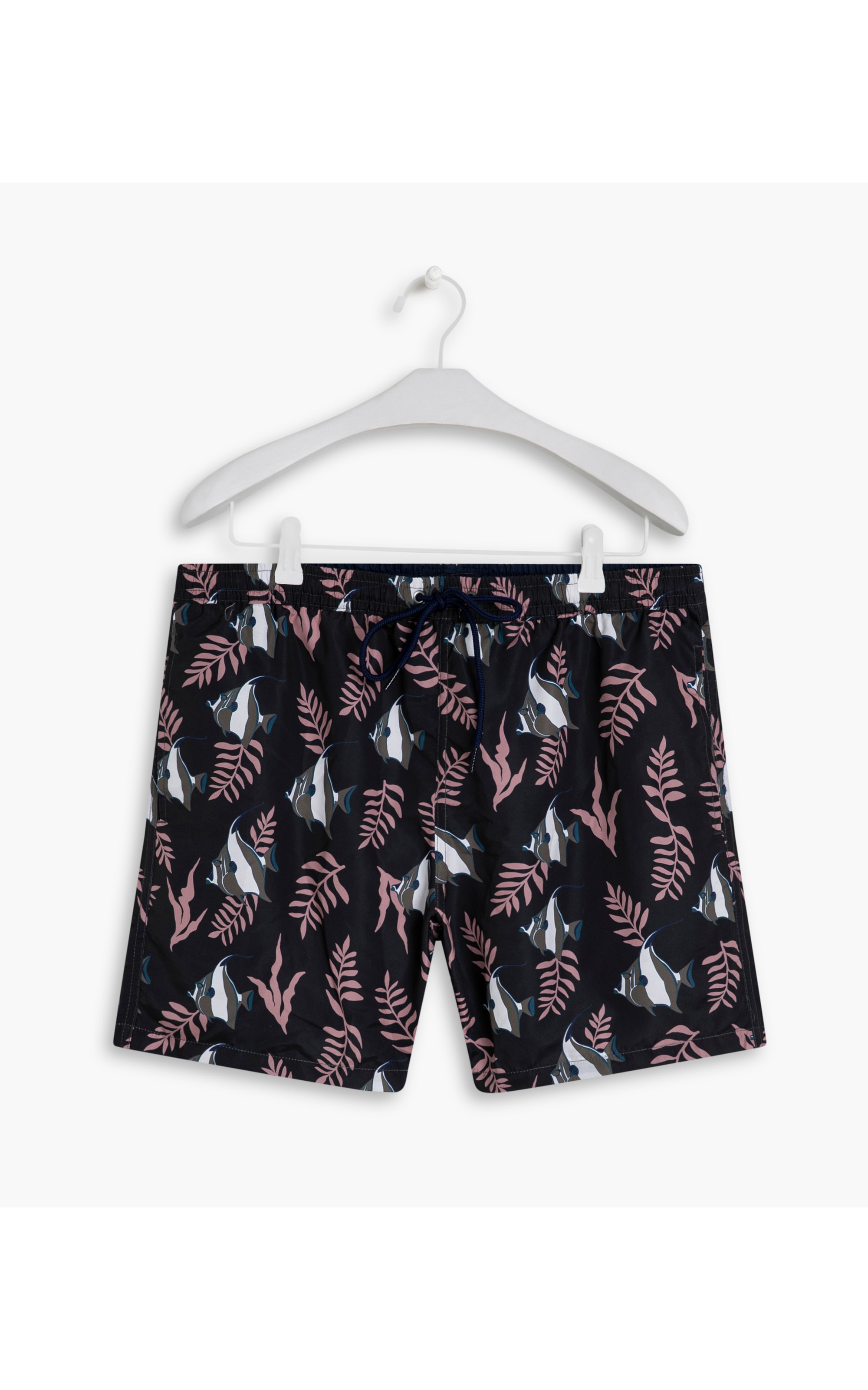 Short Praia Estampa Big Fish Azul Dark Navy