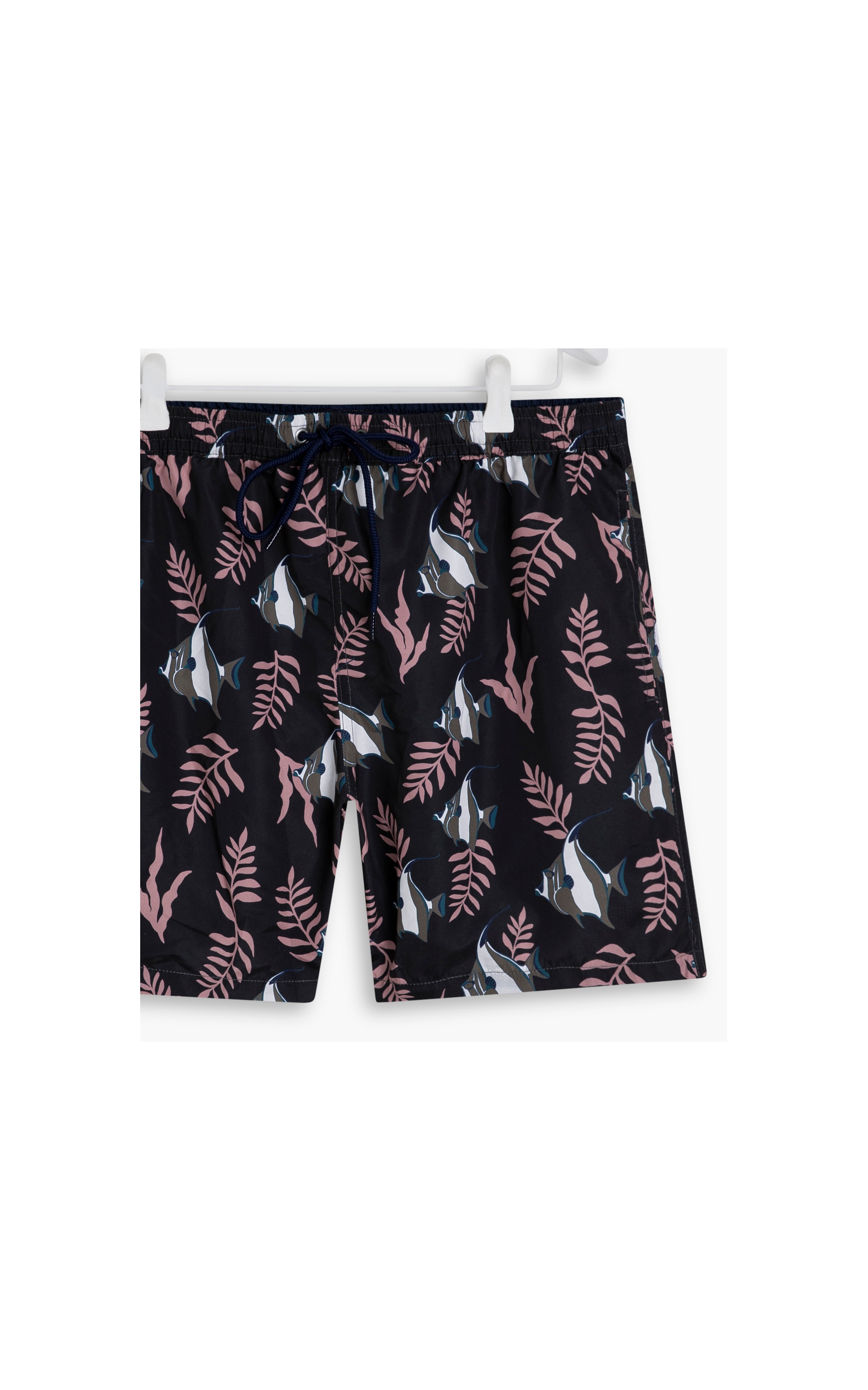 Short Praia Estampa Big Fish Azul Dark Navy