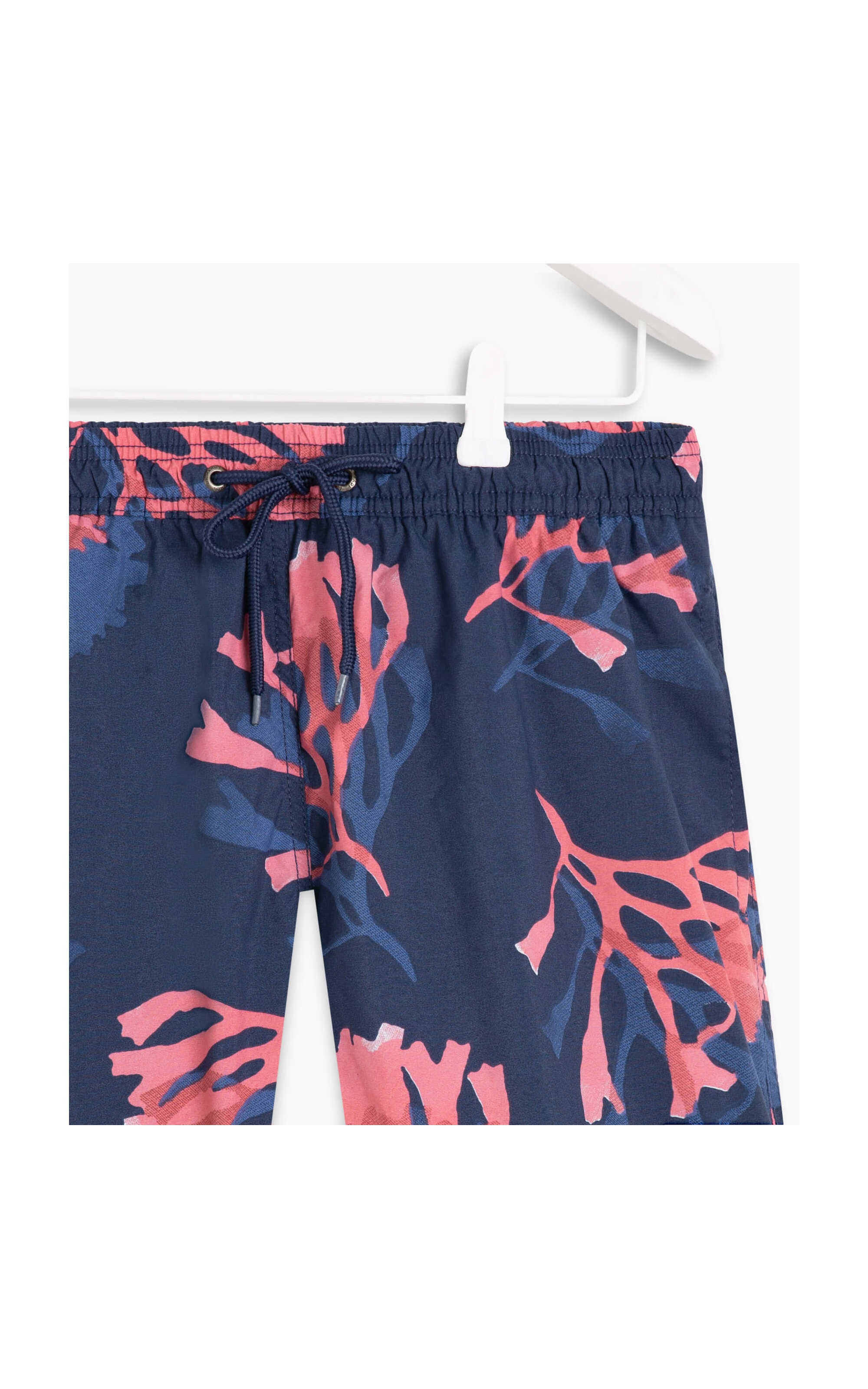 Short Praia Estampa Corais Azul Bic
