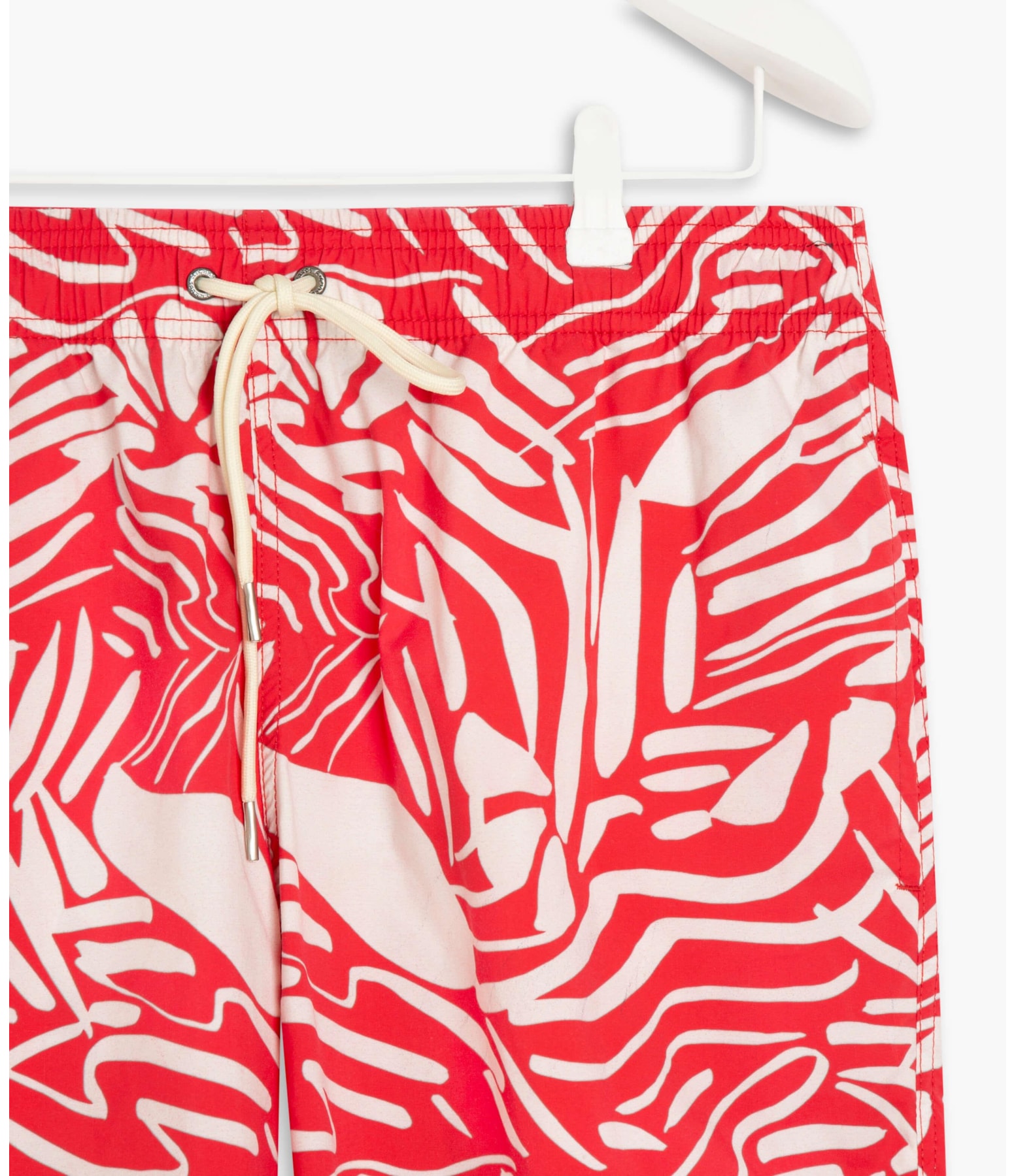 Short Praia Estampa Doodle Vermelho