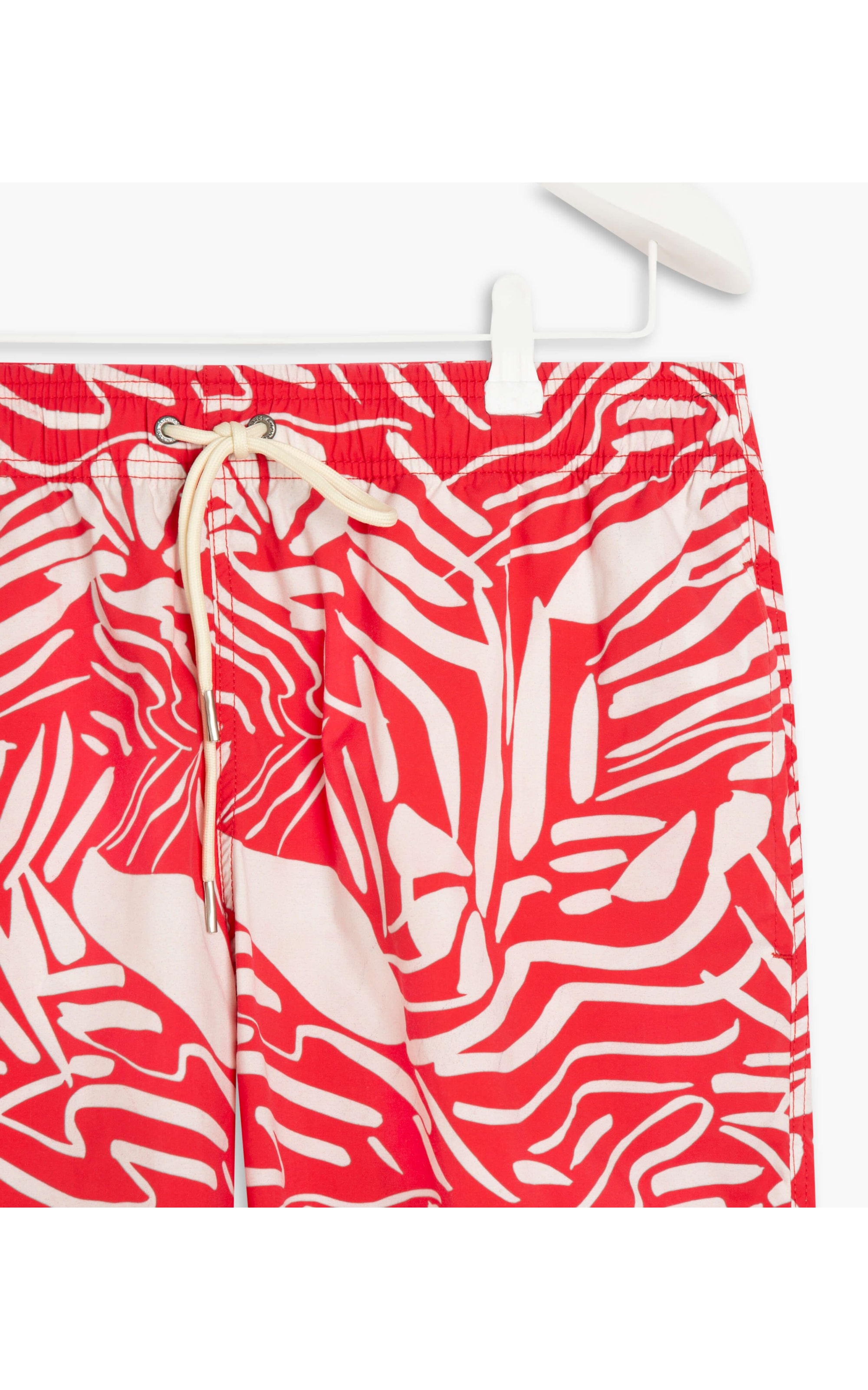 Short Praia Estampa Doodle Vermelho