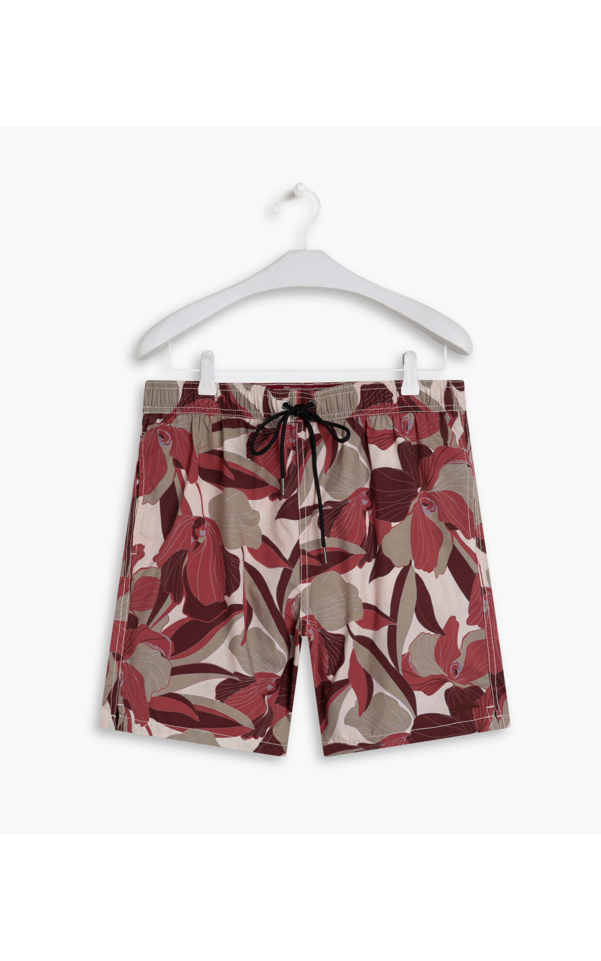 Short Praia Estampa Dust Vermelho