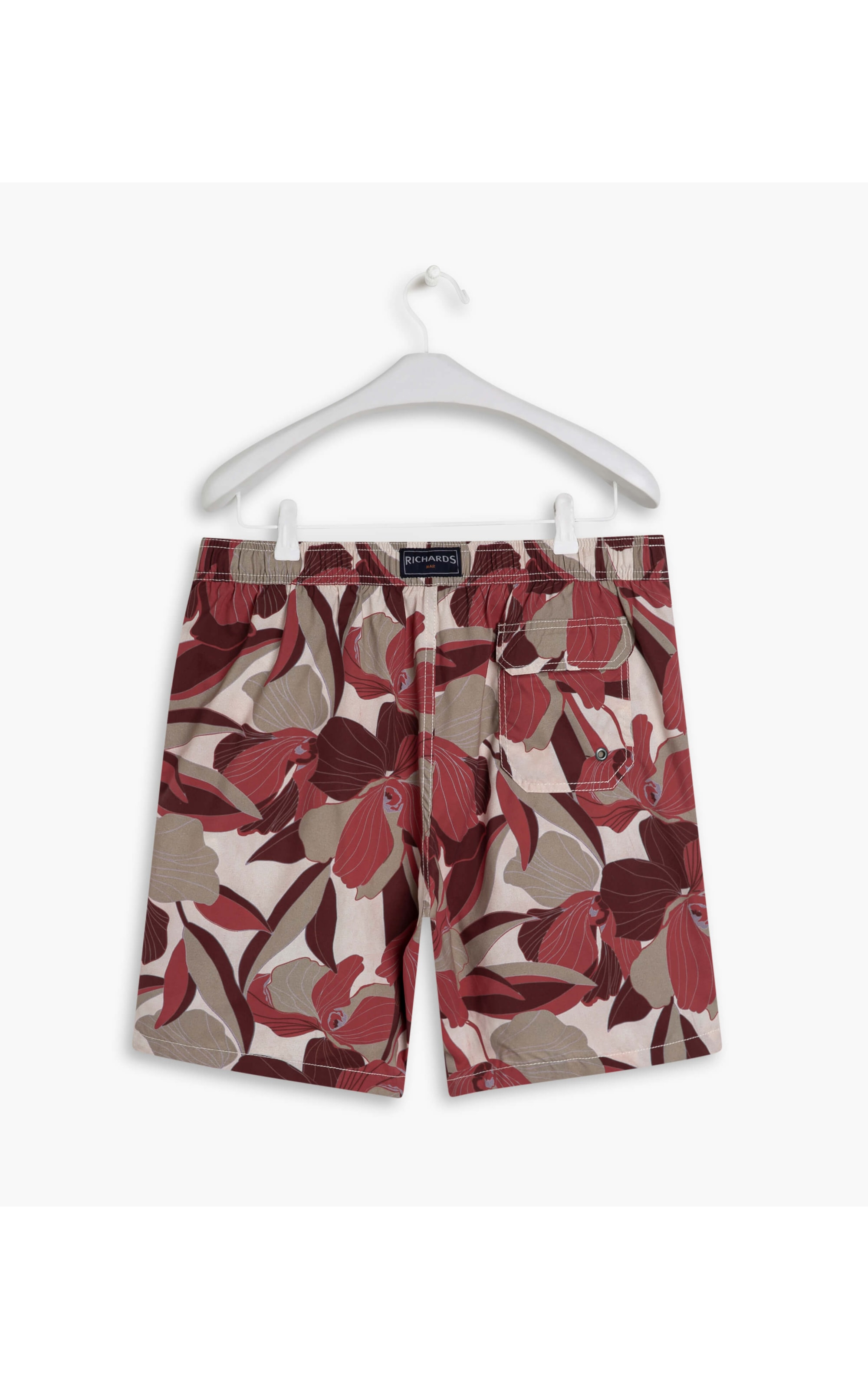 Short Praia Estampa Dust Vermelho