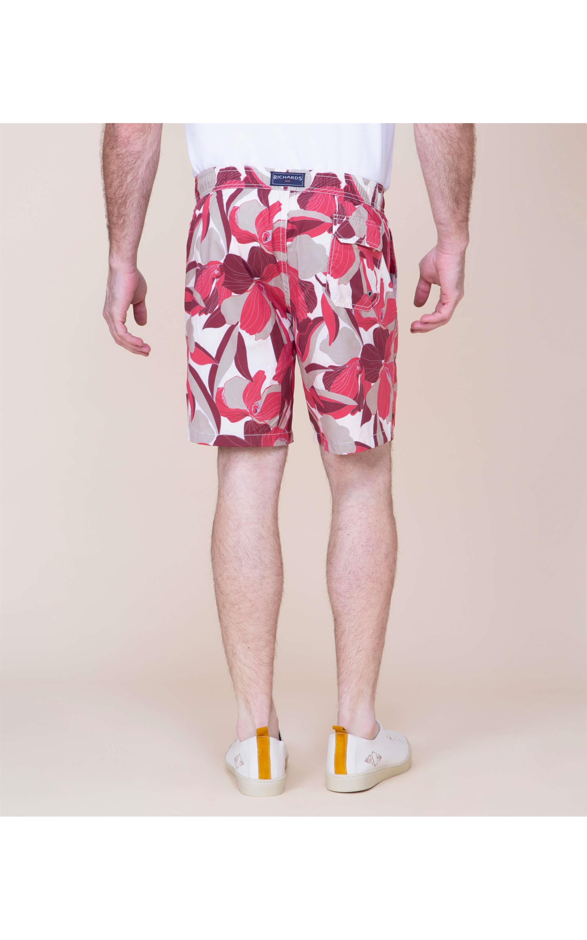 Short Praia Estampa Dust Vermelho