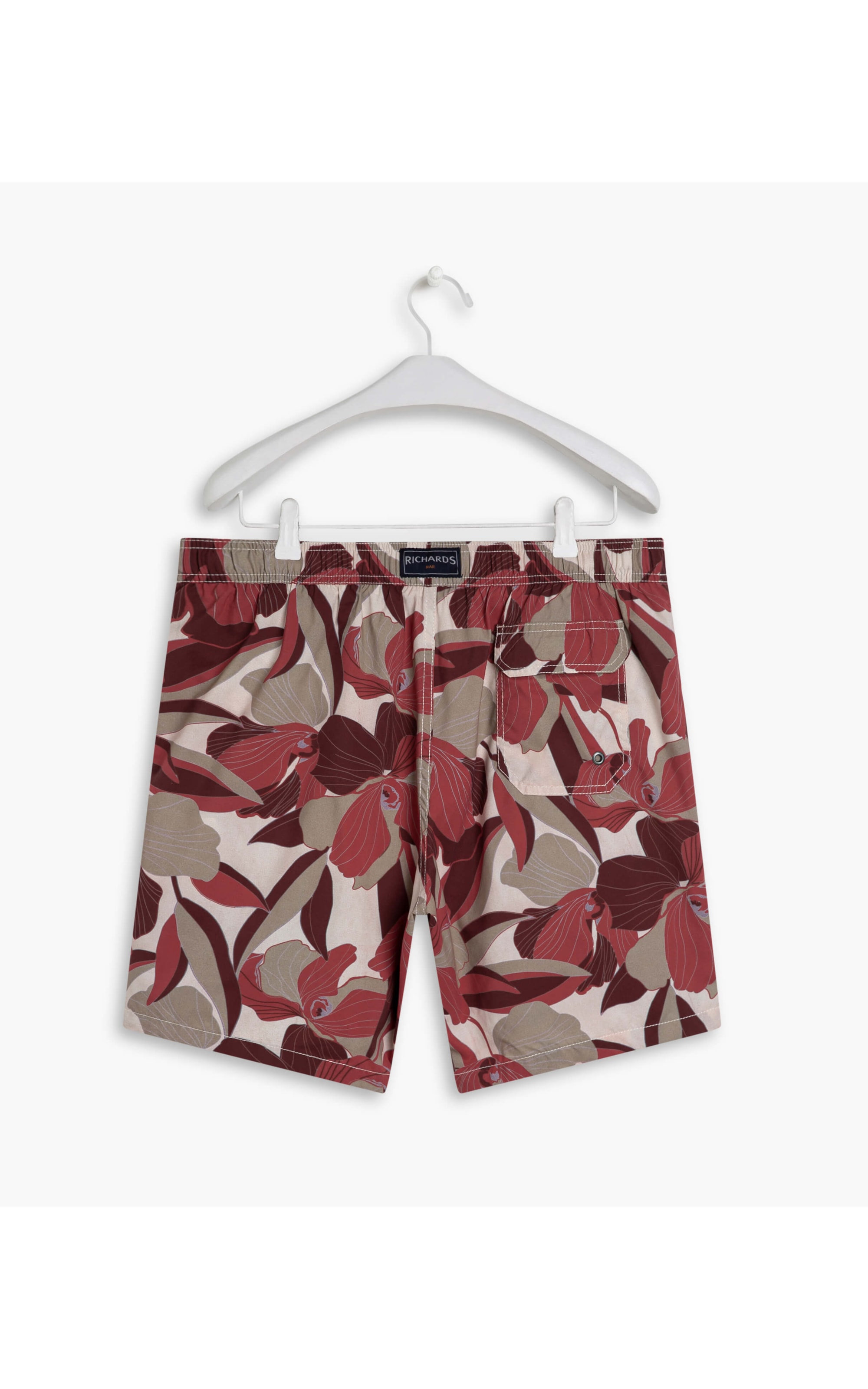 Short Praia Estampa Dust Vermelho