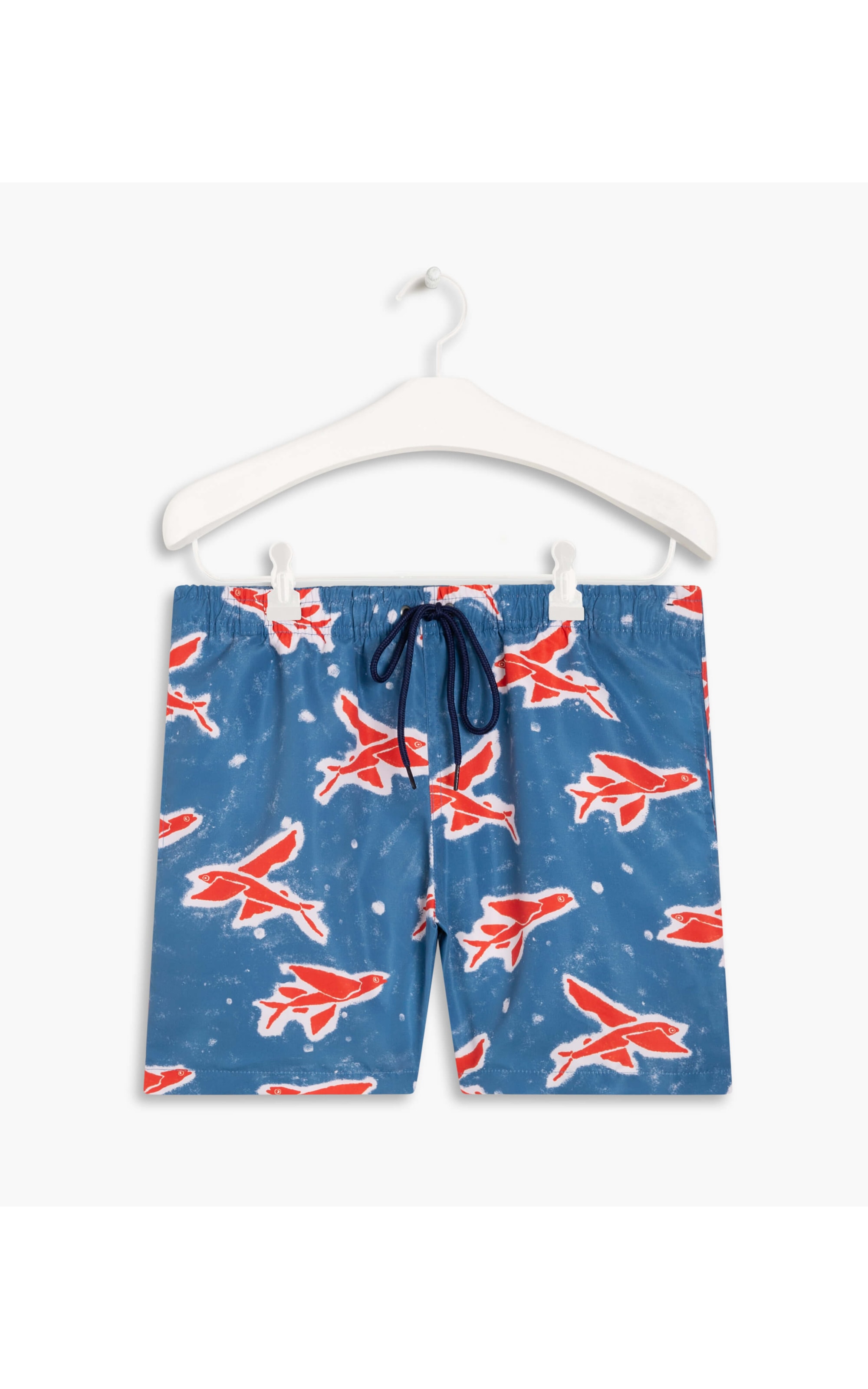 Short Praia Estampa Flying Fish Azul Bic