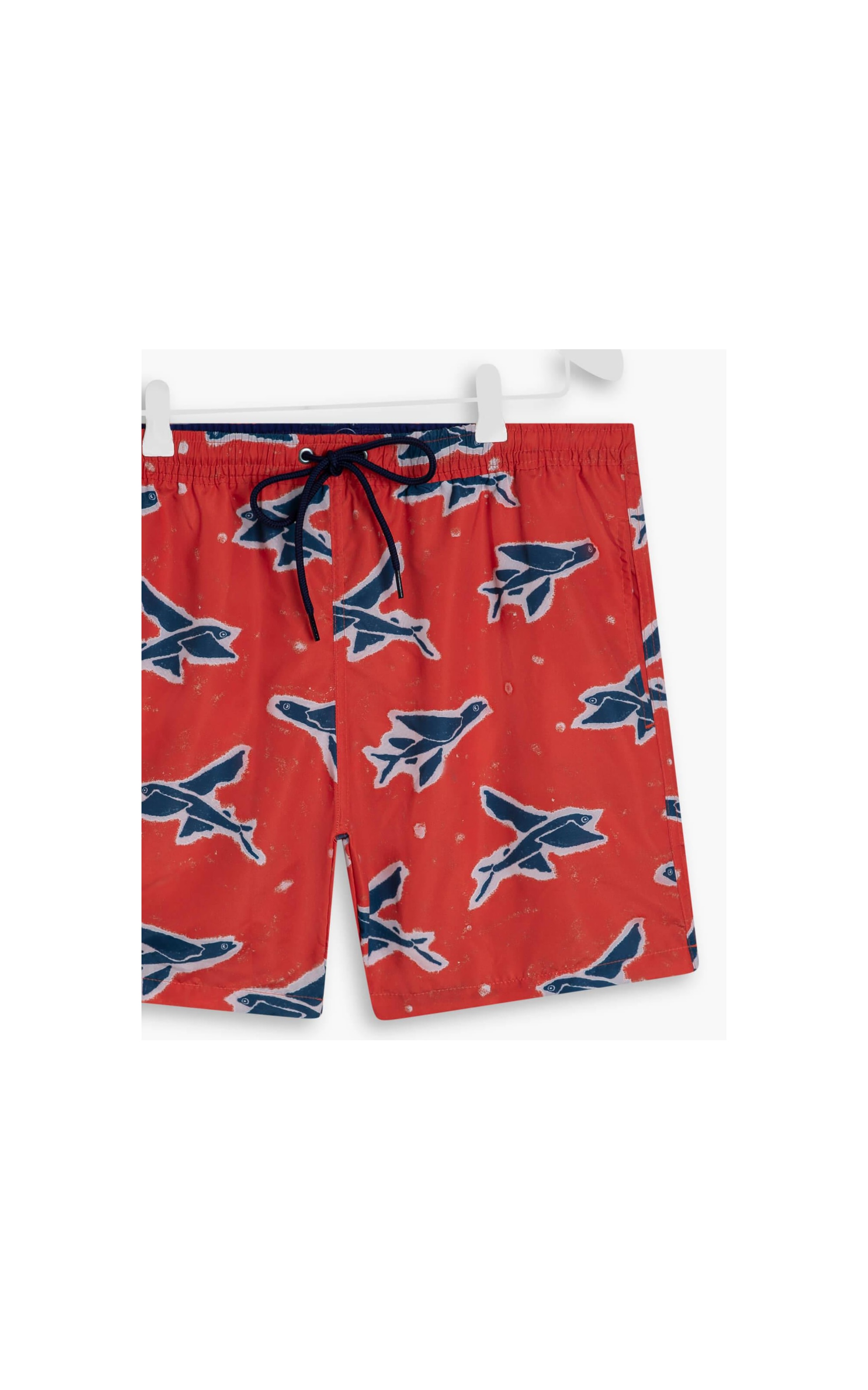 Short Praia Estampa Flying Fish Laranja