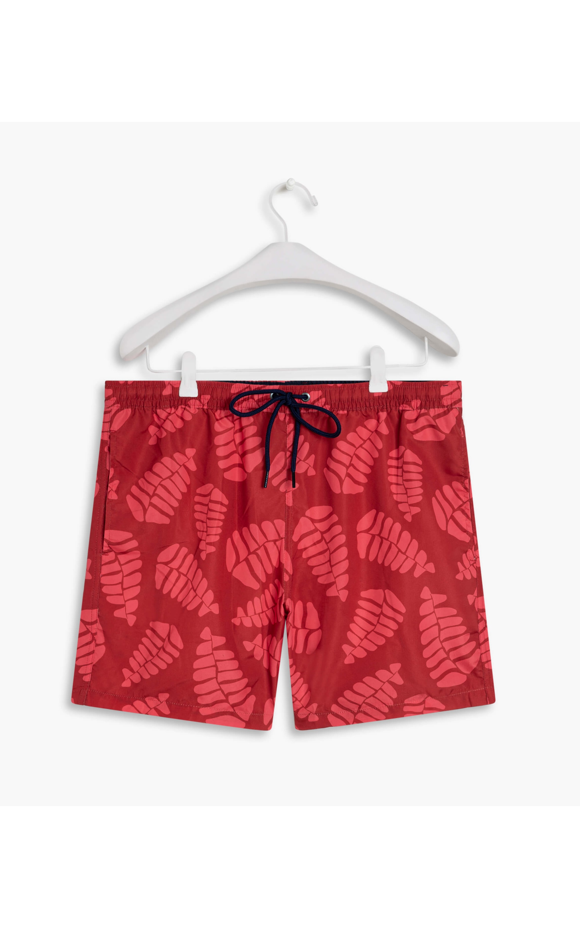 Short Praia Estampa Folhagem Pink