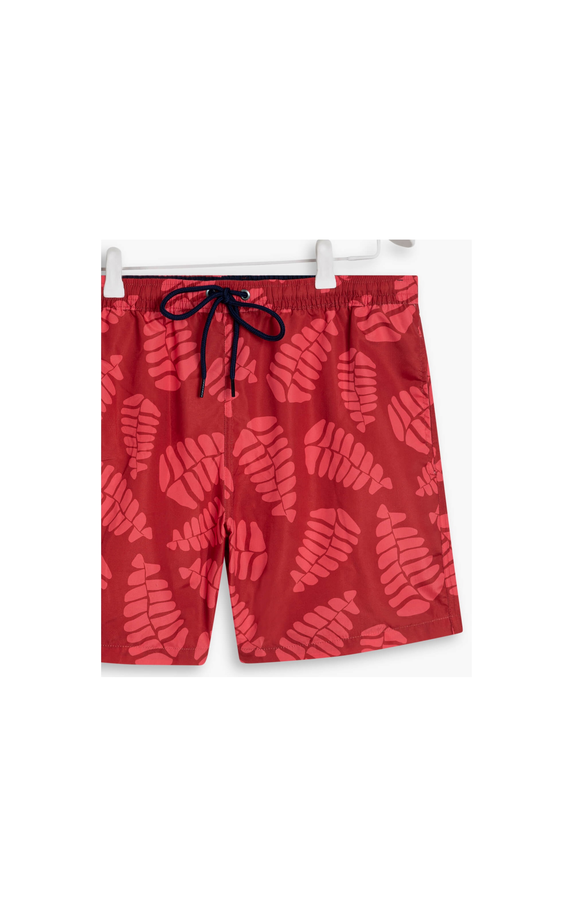 Short Praia Estampa Folhagem Pink